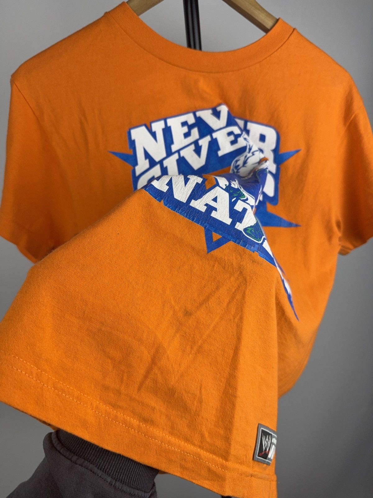 WWE WWE 2008 John Cena Never Give Up Tee Orange Youth L / S Size US S / EU 44-46 / 1 - 7 Thumbnail