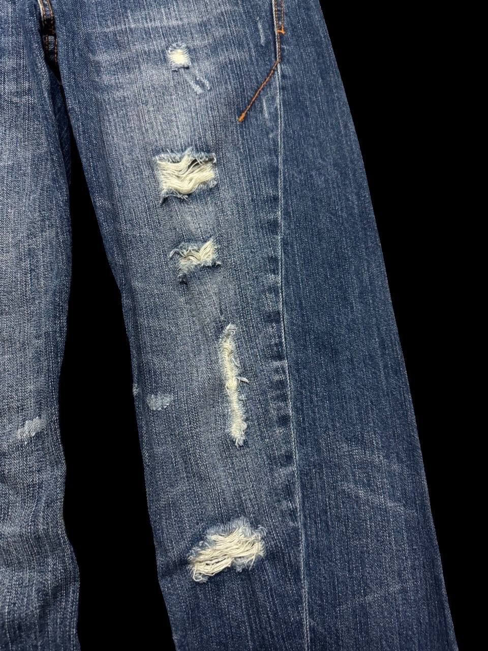 Japanese Brand TWIST LEG Vintage Uj Jean Sick Distressed Ripped Mudwash Size US 32 / EU 48 - 8 Thumbnail
