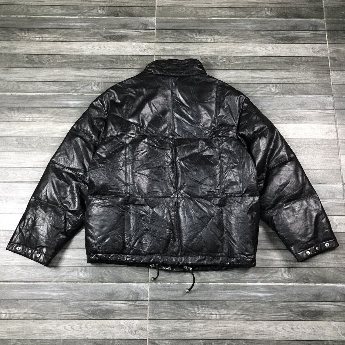 LEGERE MCM LEATHER JACKET PUFFER DOWN JACKET