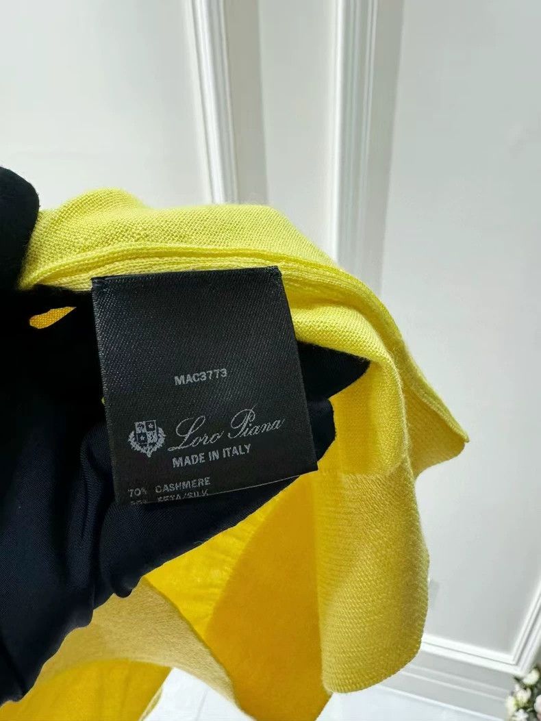 Other LORO PIANA Yellow and white striped knit cardigan Size XS / US 0-2 / IT 36-38 - 5 Thumbnail