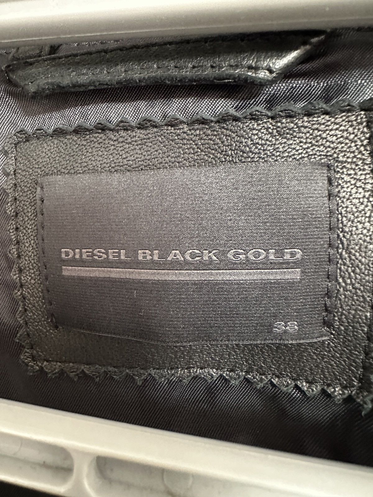Diesel Diesel Black Gold Bomber Leather Jacket Size XS / US 0-2 / IT 36-38 - 10 Thumbnail