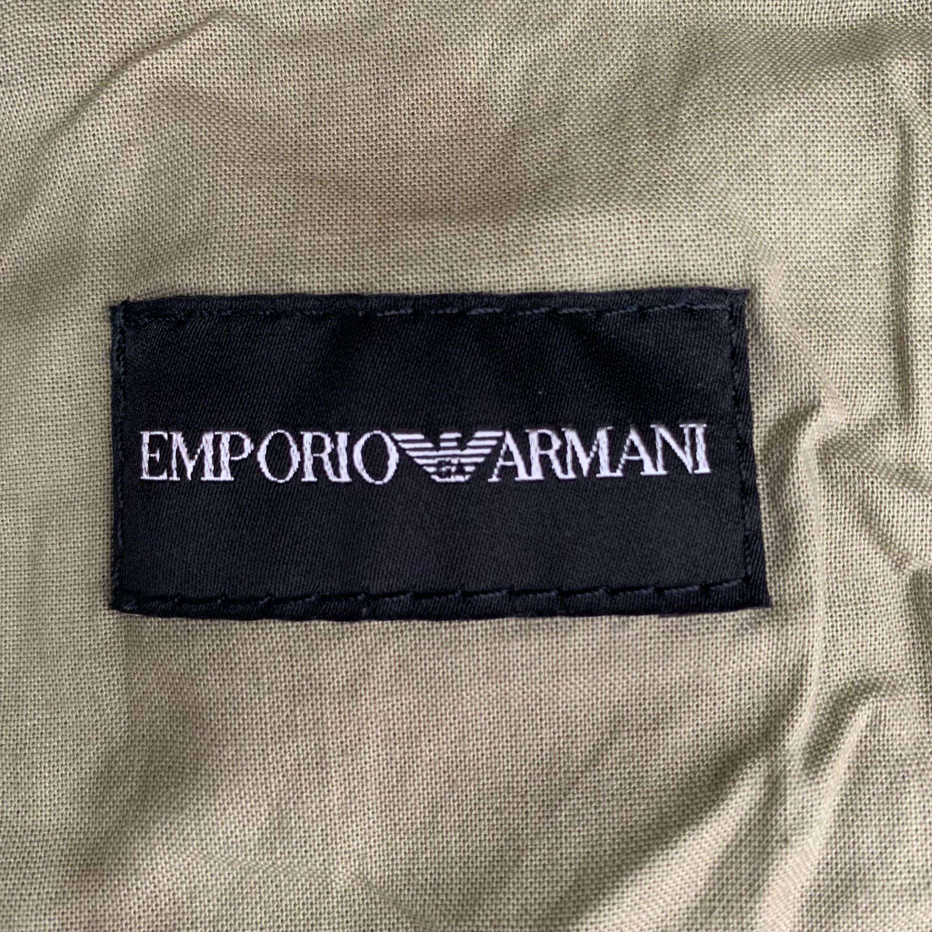 Armani Emporio Armani Dark Green Elastic Waist Casual Pants (48) Size US 32 / EU 48 - 2 Thumbnail
