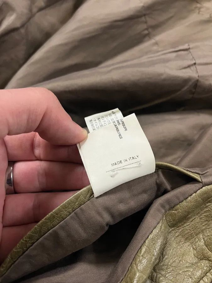 Rick Owens AW2004 Rick Owens Cargo Pocket Khaki Leather Jacket Size US M / EU 48-50 / 2 - 12 Thumbnail