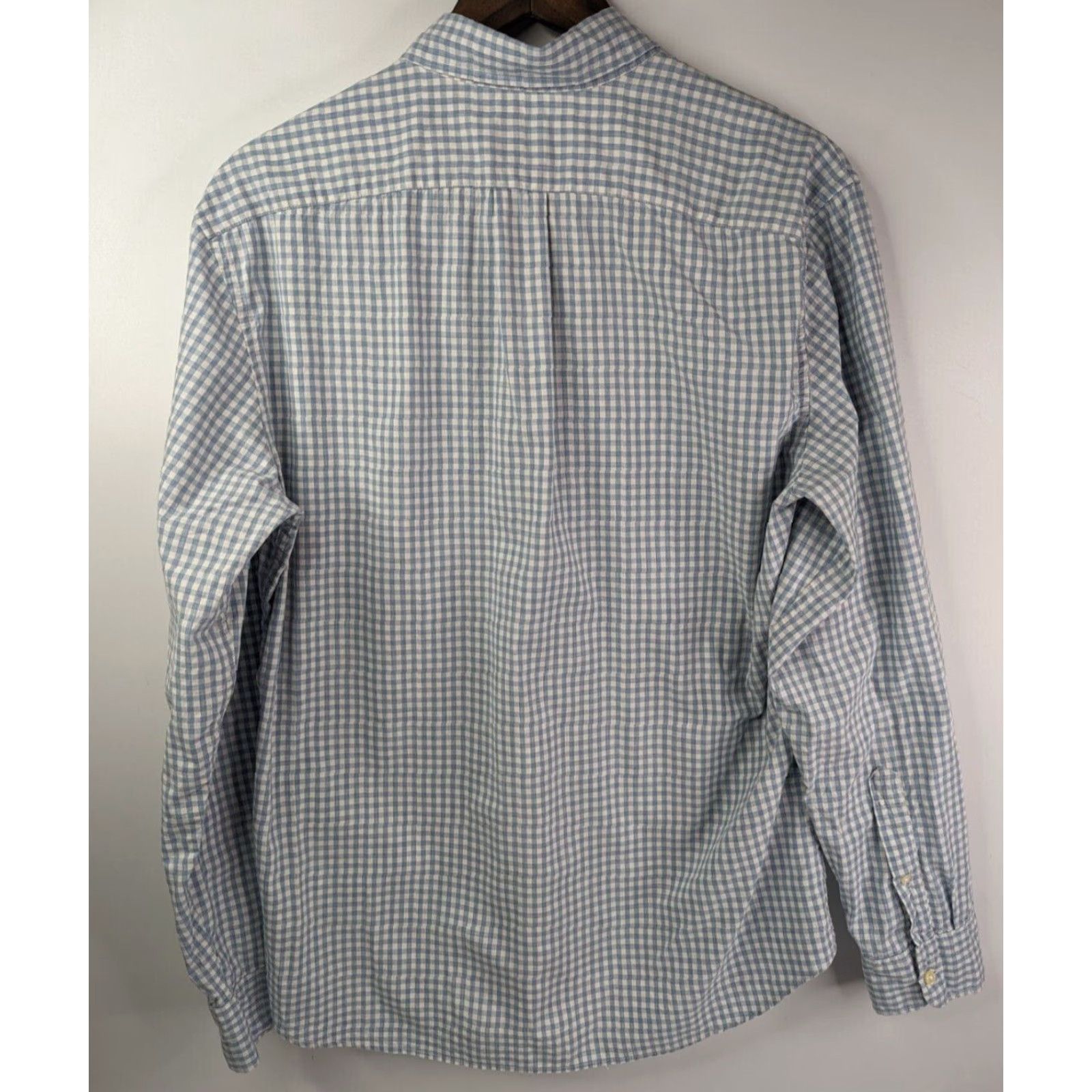J.Crew J.CREW Button-Down Shirt Men L Blue Cotton Plaid Gingham/Checkered 100% Cotton Classic Fit Casual Workwear Size US L / EU 52-54 / 3 - 3 Thumbnail