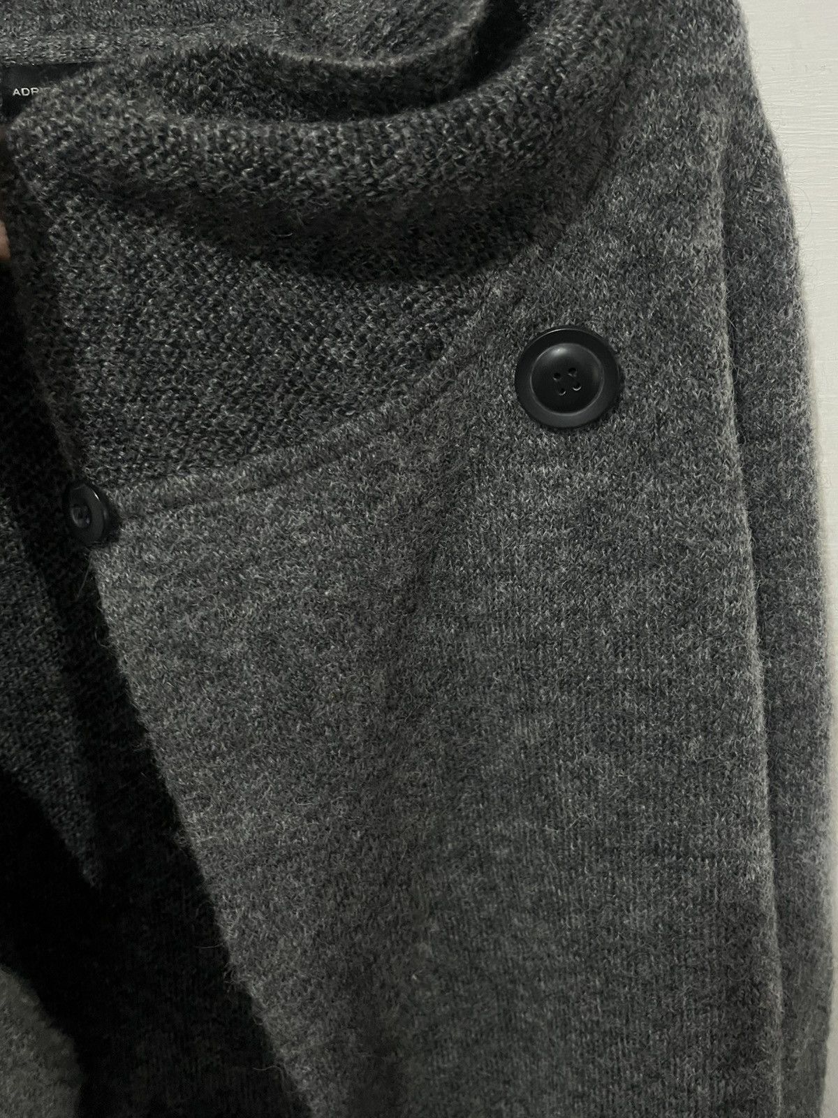 POST ARCHIVE FACTION (PAF) Adrienne Vittadini Grey Wool Blend Knit Cardigan Size US M / EU 48-50 / 2 - 9 Thumbnail