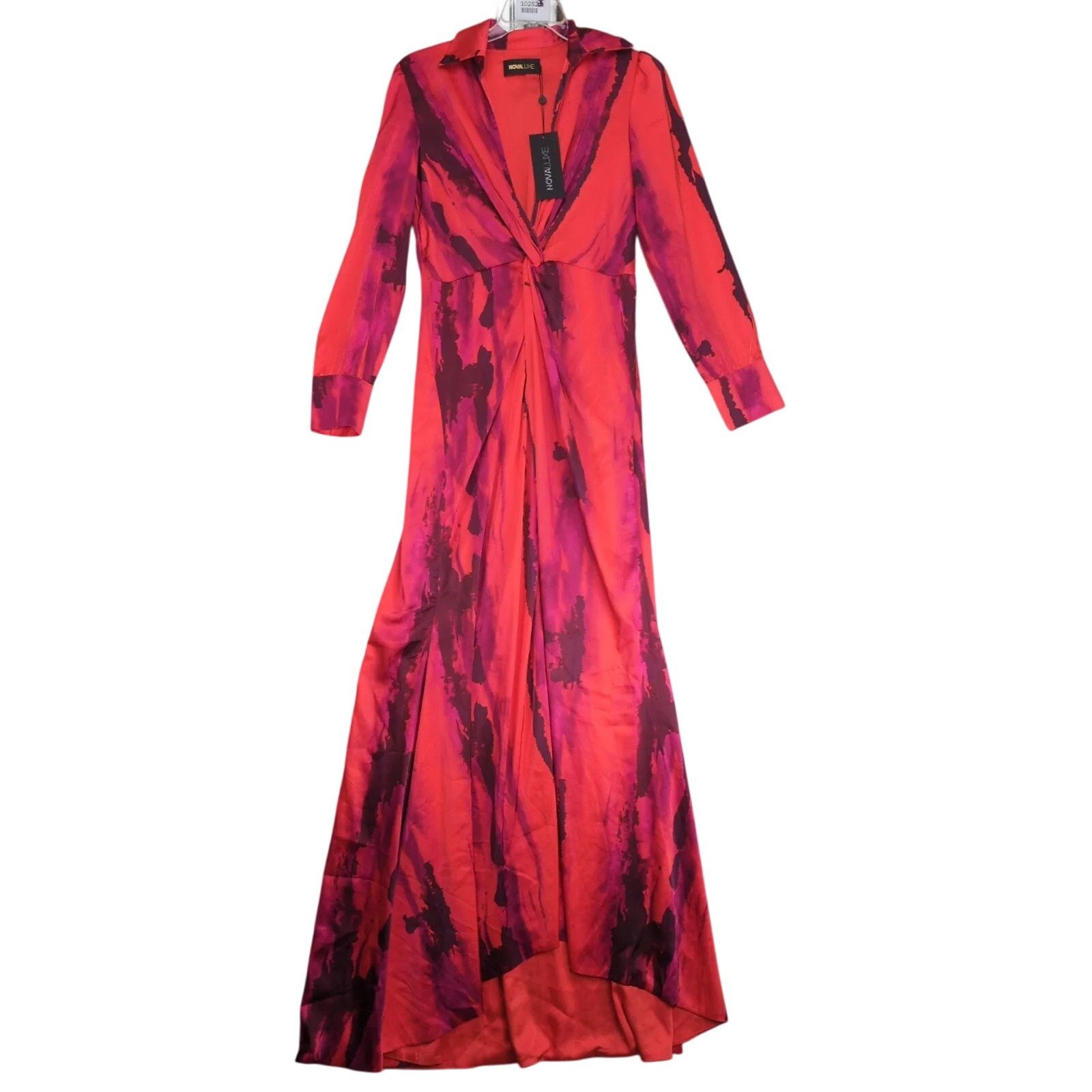 Other NWT Fashion Nova Luxe Gabriella Long Sleeve Maxi Dress Wrap Size L / US 10 / IT 46 - 1 Thumbnail
