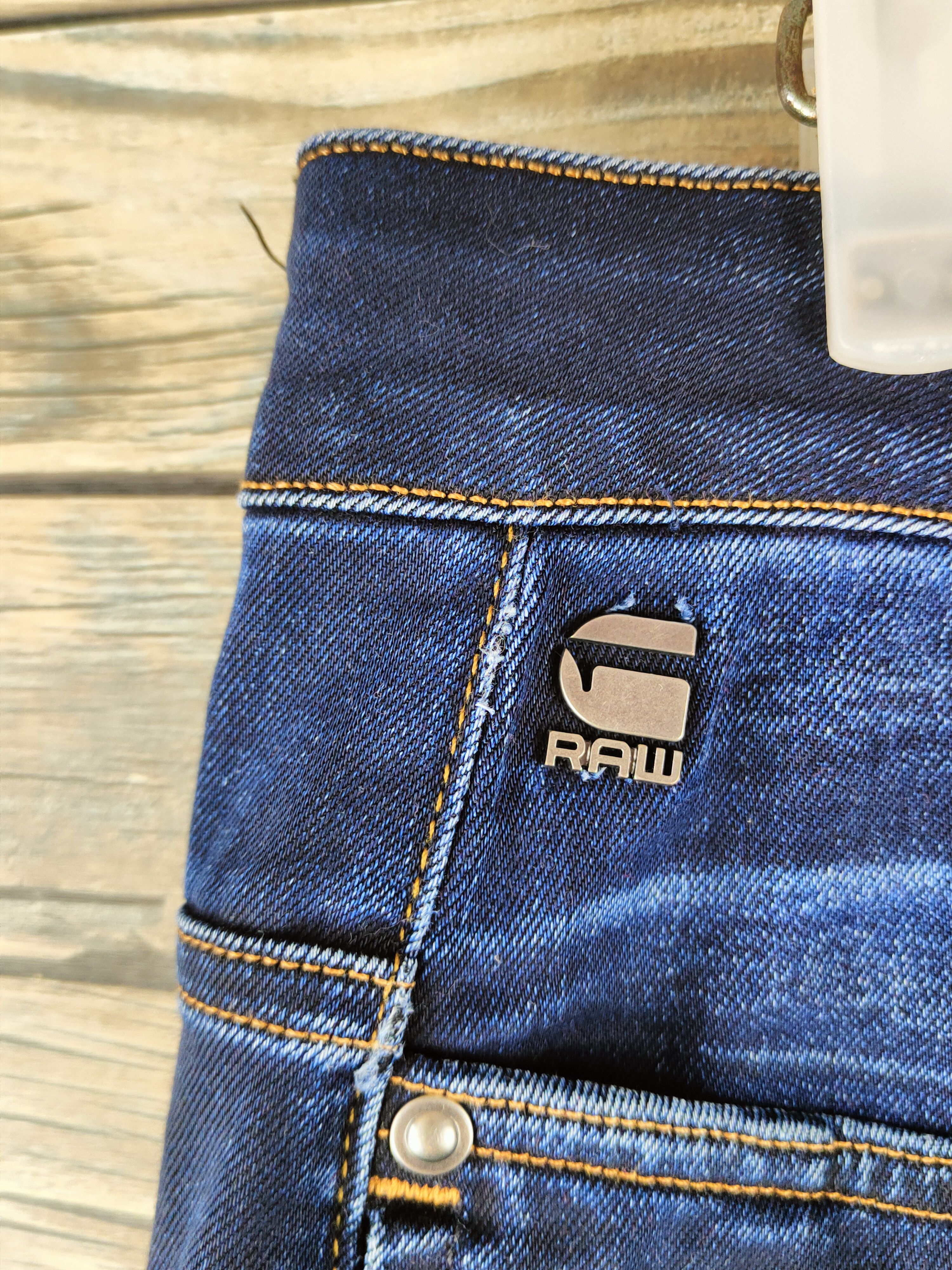 G-Star DL G-star Raw Dark Blue Distressed Ripped Jeans #S2889 Size US 33 - 3 Thumbnail