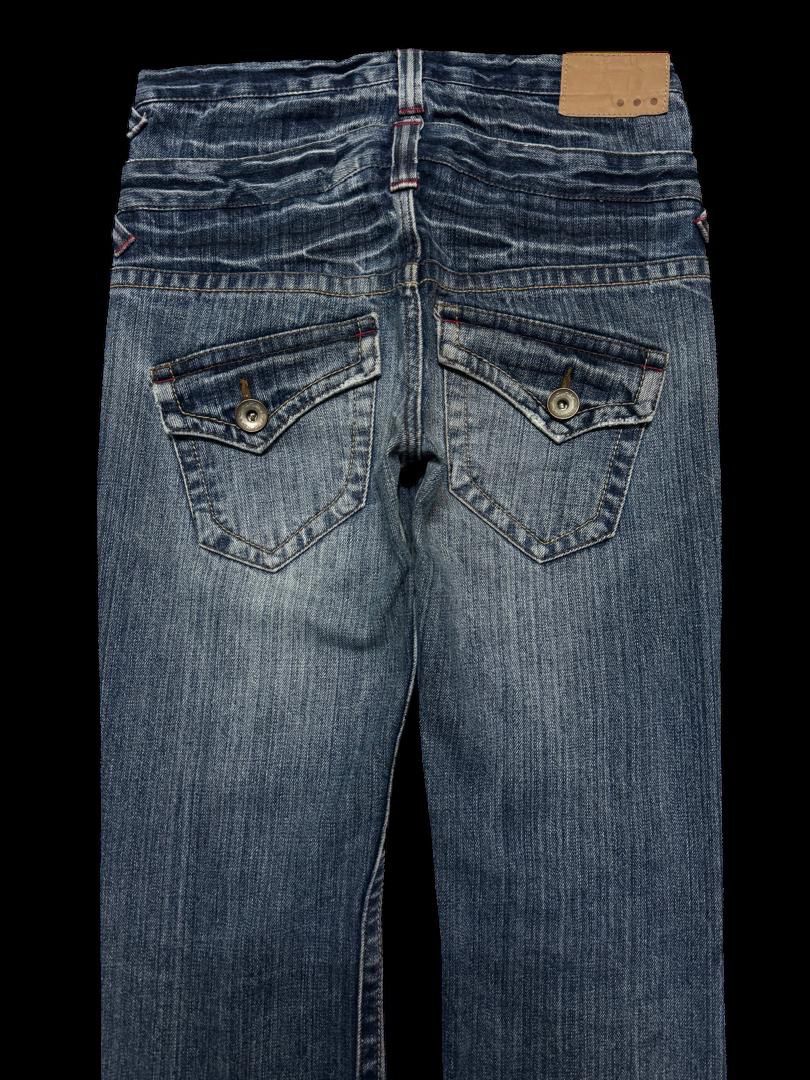 Japanese Brand DOUBLE WAIST Vintage Japanese Mudwash Distressed Slim Jean Size US 29 - 14 Thumbnail