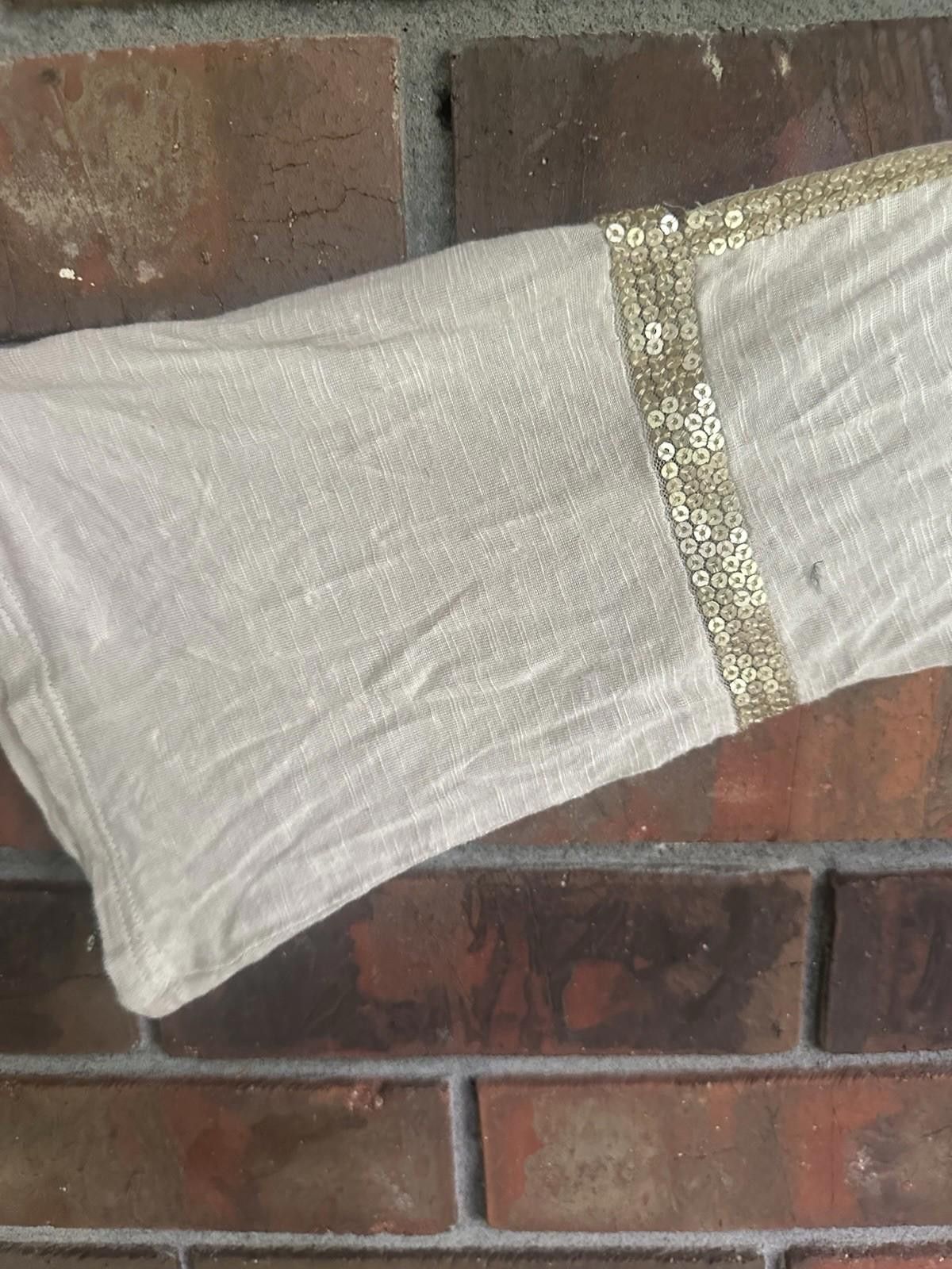 Chicos chicos size 1 Viscose Blouse Gold Cold Shoulder Embellished Size M / US 6-8 / IT 42-44 - 5 Thumbnail