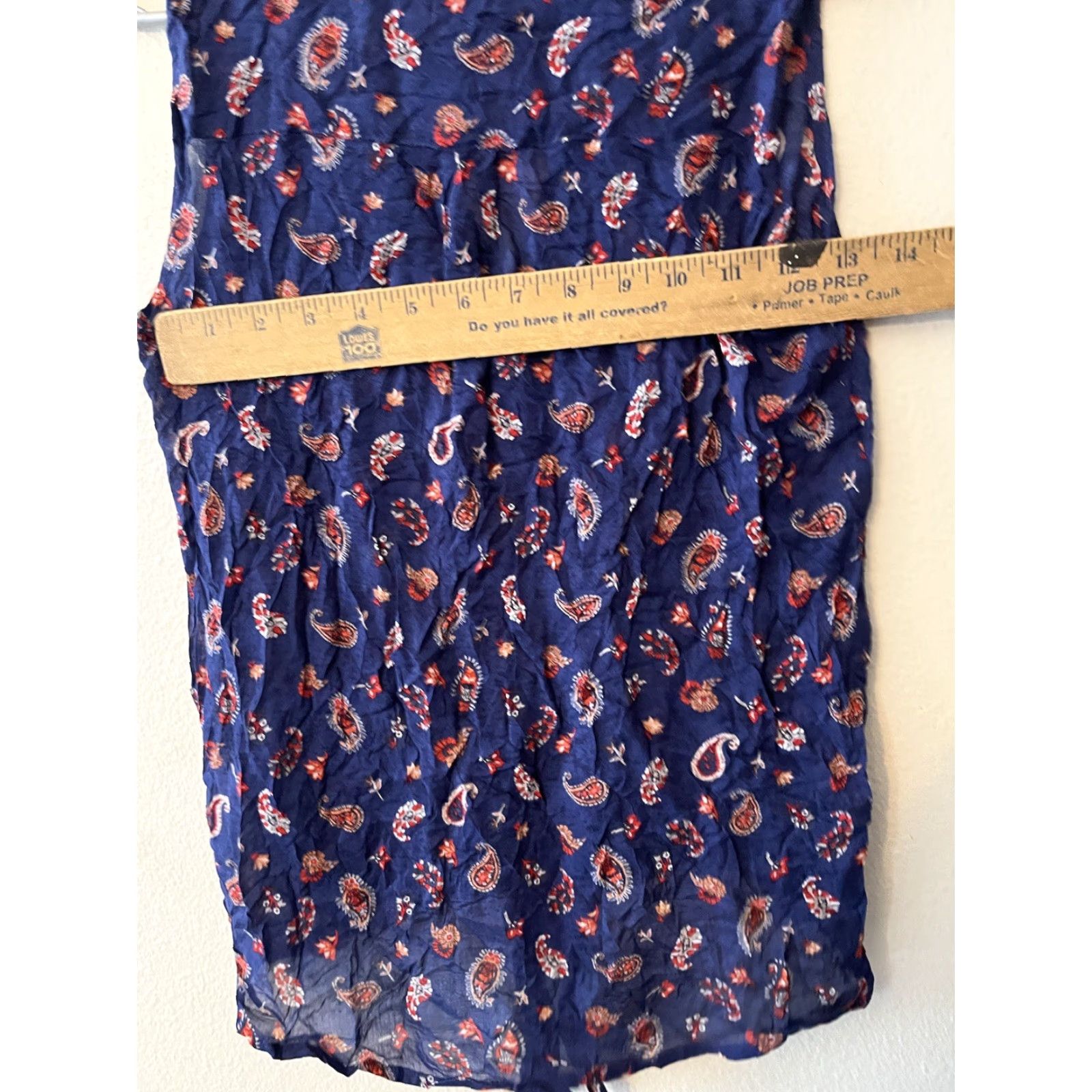 Lucky Brand Lucky Brand Tank Women's XS Blue Paisley Button Sleeveless Tie Front Western Size S / US 4 / IT 40 - 5 Thumbnail