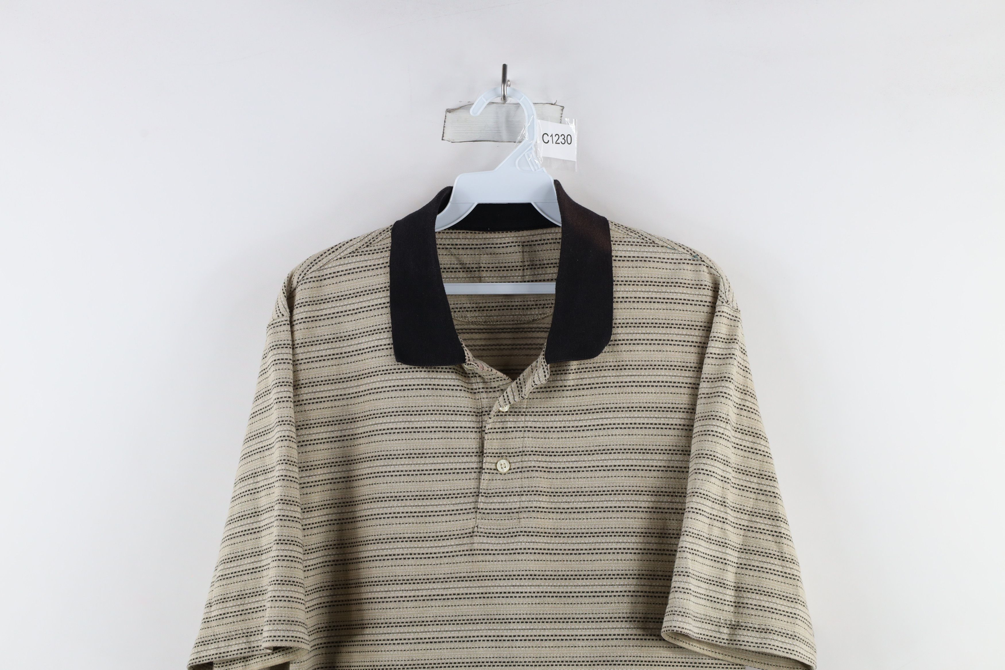 Vintage Vintage 90s Streetwear Striped Knit Collared Golf Polo Size US L / EU 52-54 / 3 - 2 Thumbnail
