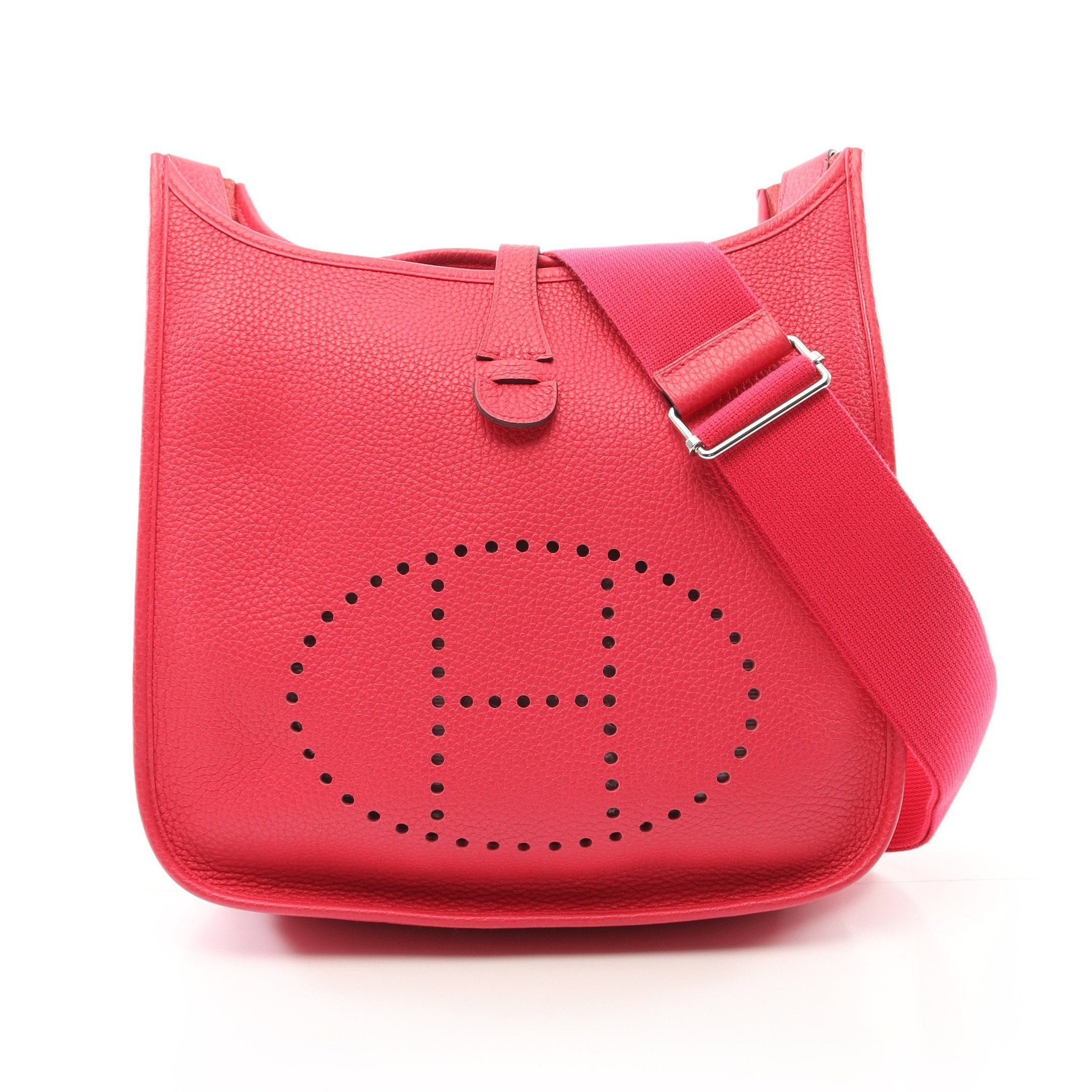 Hermes Hermes Evelyn 3 Troyes Pm Rose Extreme Shoulder Bag Clemence Leather Pink Purple Silver Hardware C Engraved Size ONE SIZE - 1 Thumbnail