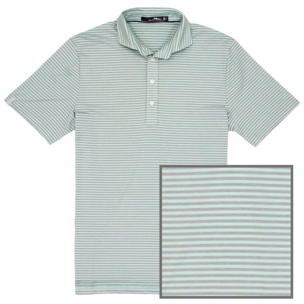 RLX Ralph Lauren NWt New $95 RLX Ralph Lauren Golf Green Grey Stripe Polo Sh Size US L / EU 52-54 / 3 - 2 Thumbnail