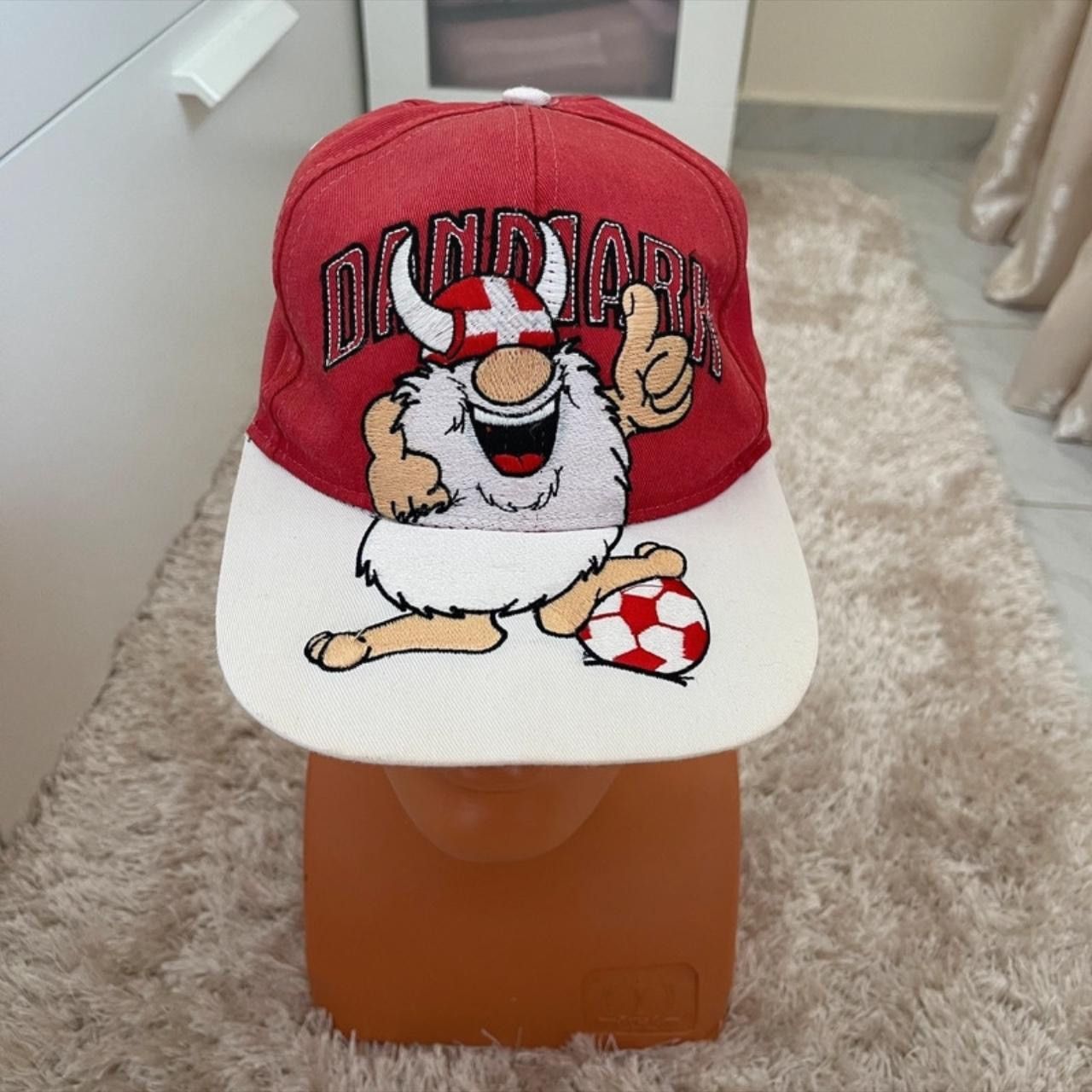 Vintage Danmark Vintage Viking Football Hat Baseball Cap Rare 80s 90 Size ONE SIZE - 1 Thumbnail