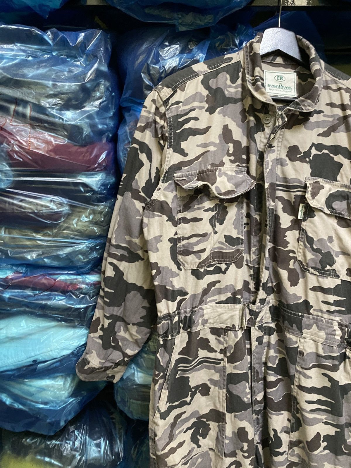 Japanese Brand EvenRiver Camouflage Full Body Coverall Jumpsuit Workwear Size US 36 / EU 52 - 7 Thumbnail