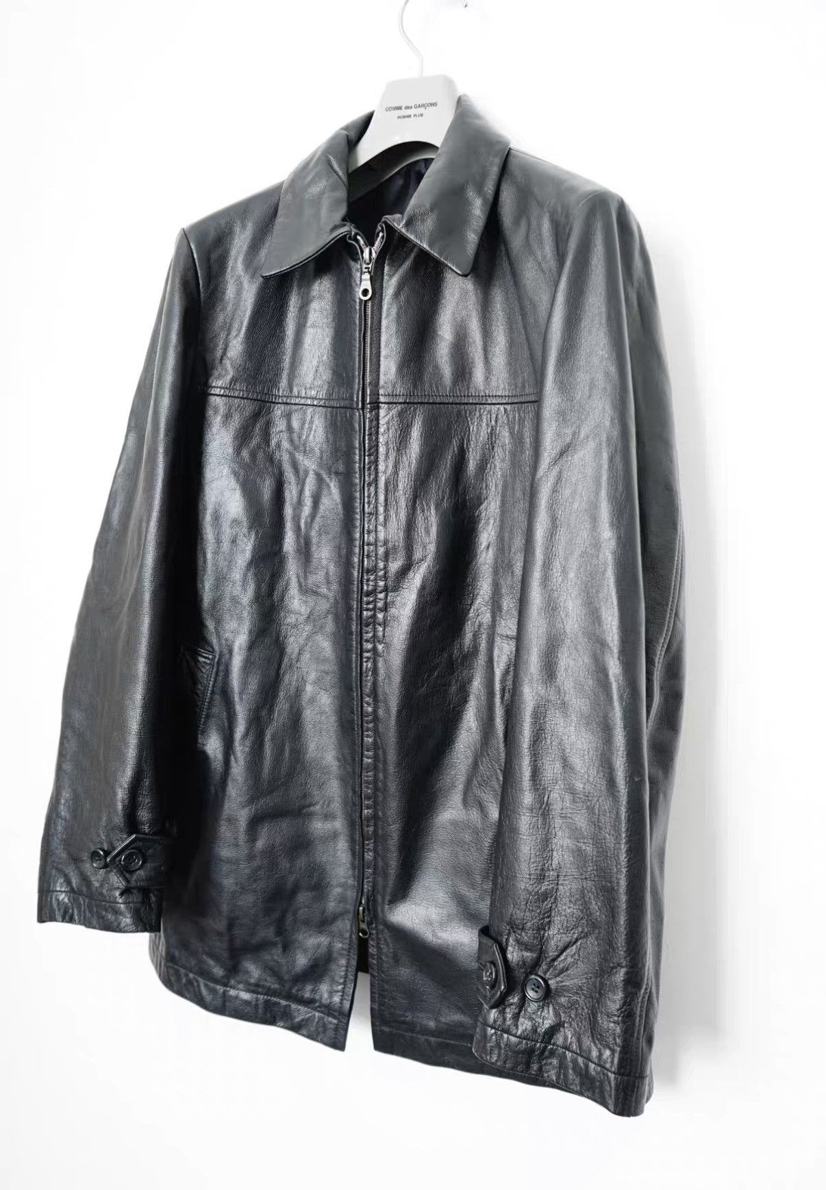Yohji Yamamoto Yohji Yamamoto AAR Double Zip Mid-Length Leather Jacket Size US M / EU 48-50 / 2 - 2 Thumbnail
