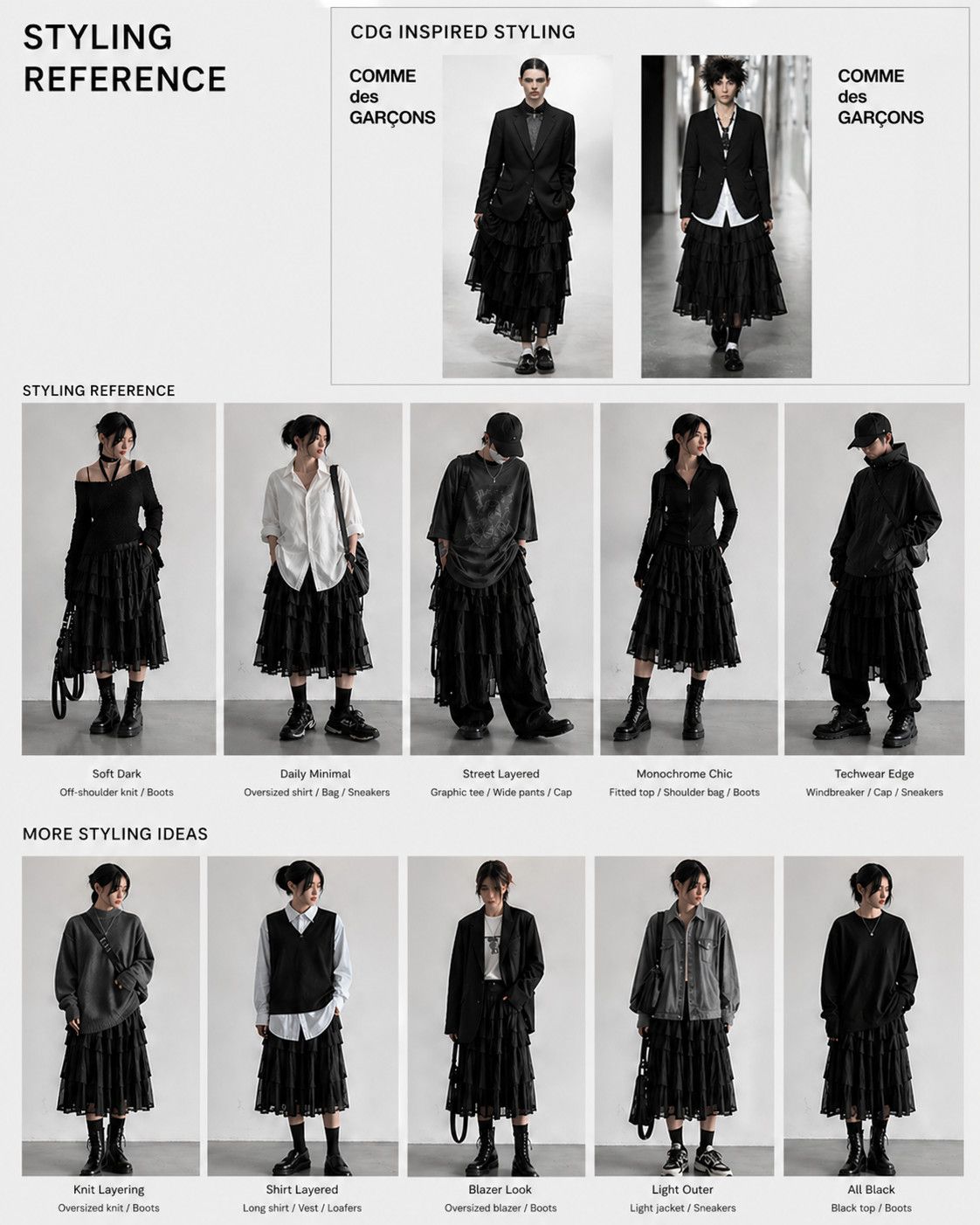 Comme des Garcons COMME des GARCONS - Double Layer Pleated Midi Skirt Size 25" / US 0 / IT 36 - 5 Thumbnail