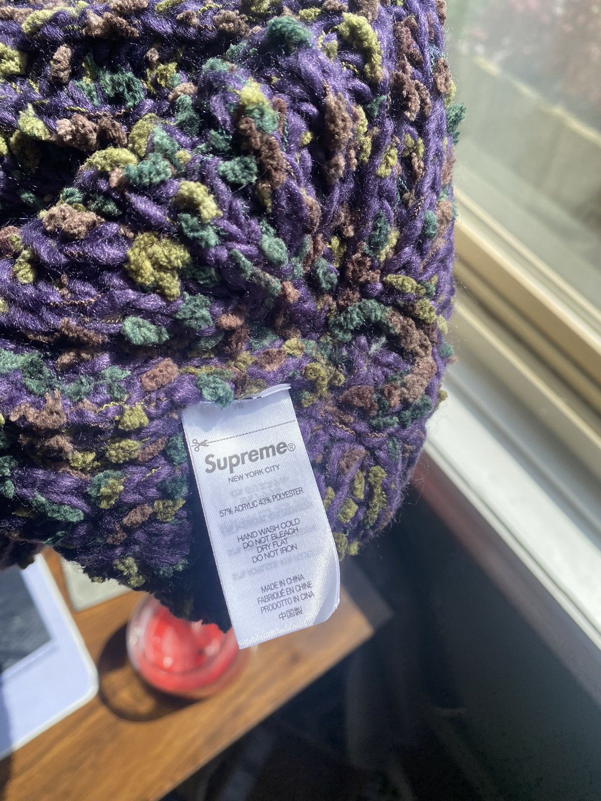 Supreme Supreme Chenille Beanie Dark Purple | Grailed