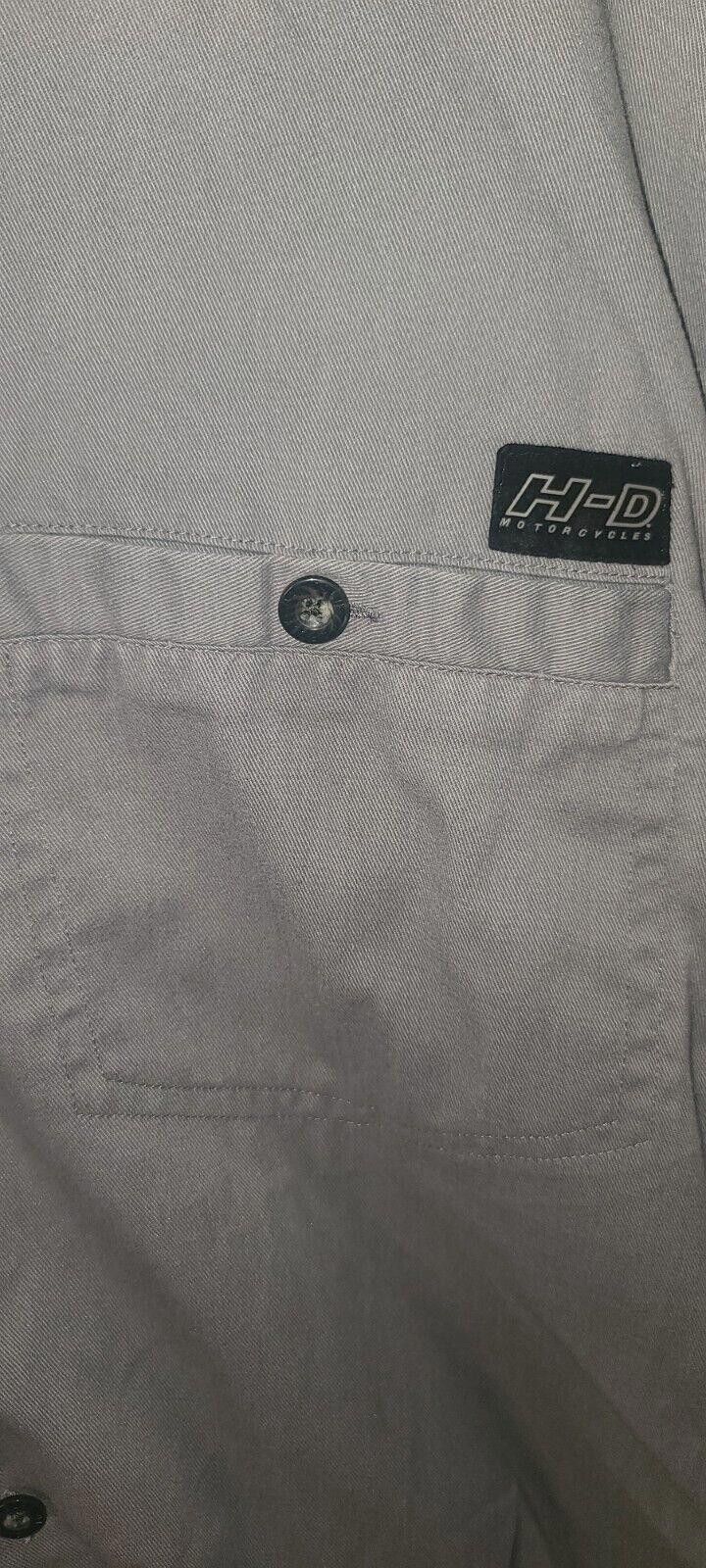 Harley Davidson Harley-Davidson Work Shirt XL Gray Black Embroidered Size US XL / EU 56 / 4 - 2 Thumbnail