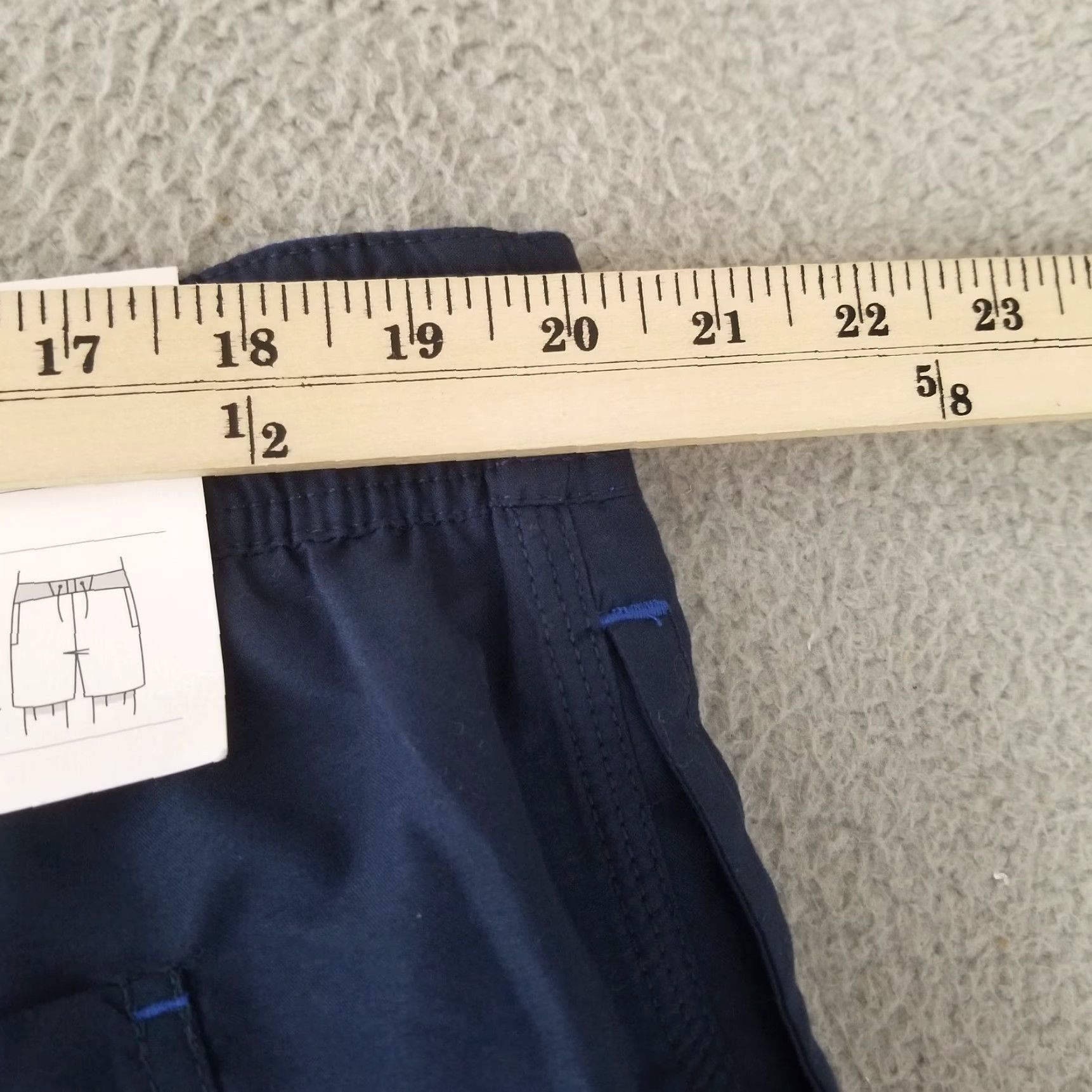 Vintage Goodfellow Mens XL Blue Board Shorts Swimming Trunks Quick Dry Pockets Drawstring Size US 36 / EU 52 - 7 Thumbnail