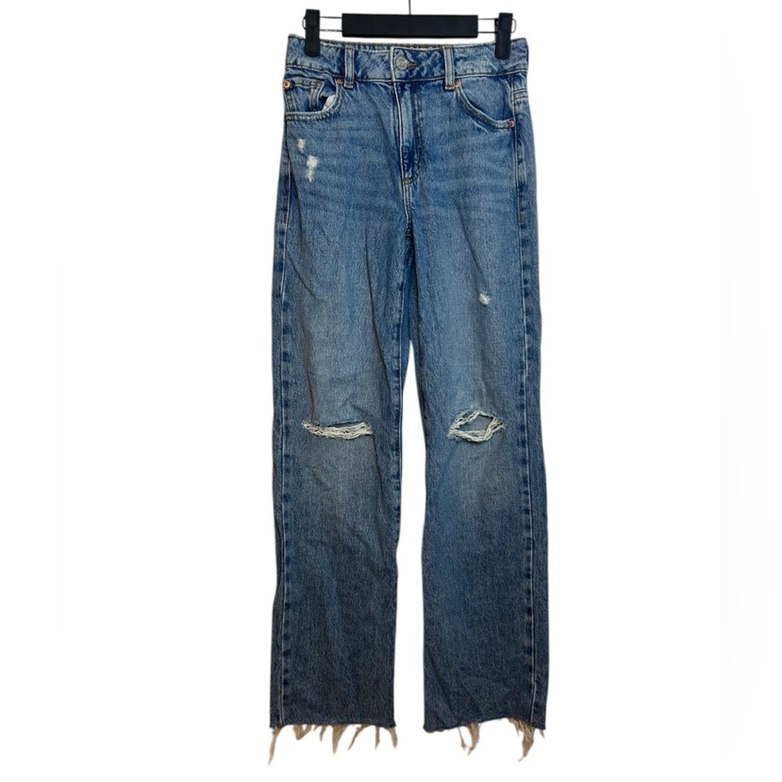 Garage Garage 90’s Straight Leg Distressed Blue Jeans Size 24" / US 00 / IT 34 - 1 Thumbnail