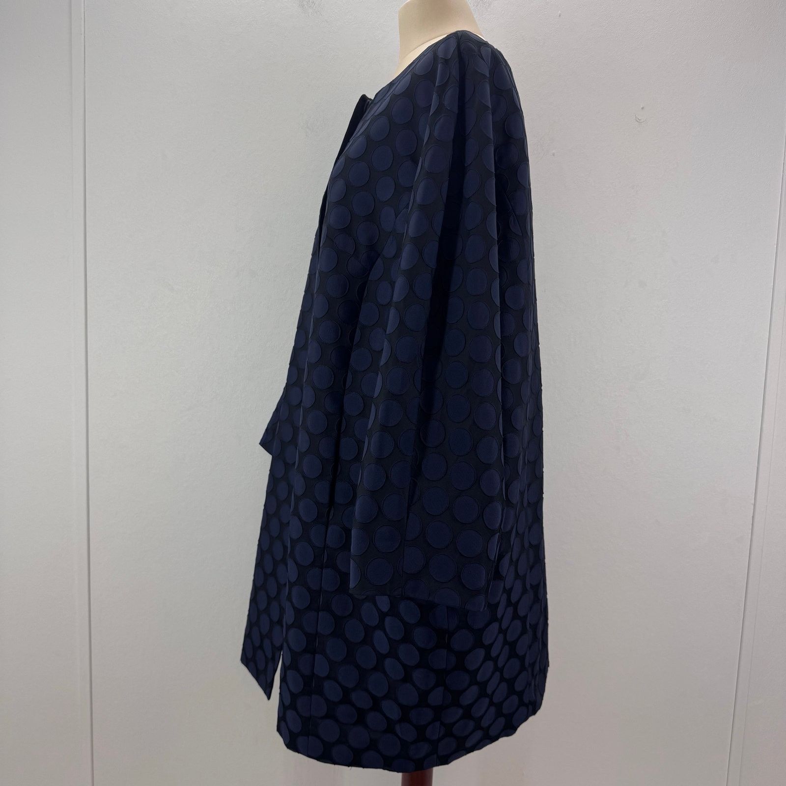 Marina Rinaldi Marina Rinaldi Blue Navy Polkadot Coat Jacket Plus 22 Career Size 3XL / US 20-22 - 3 Thumbnail