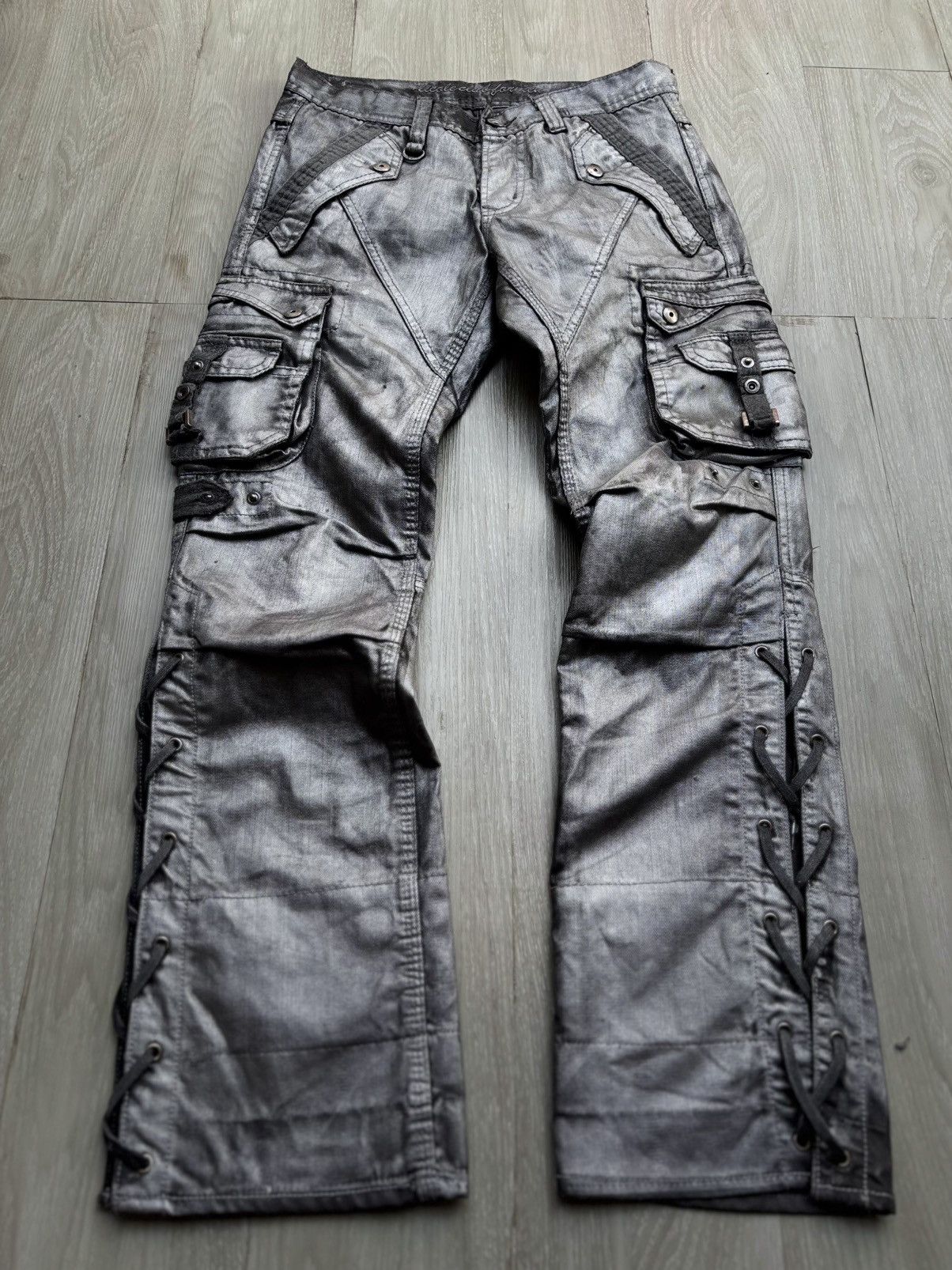 5351 POUR LES HOMMES NICOLE CLUB FOR MEN waxed cargo pants Size US 28 / EU 44 - 1 Thumbnail