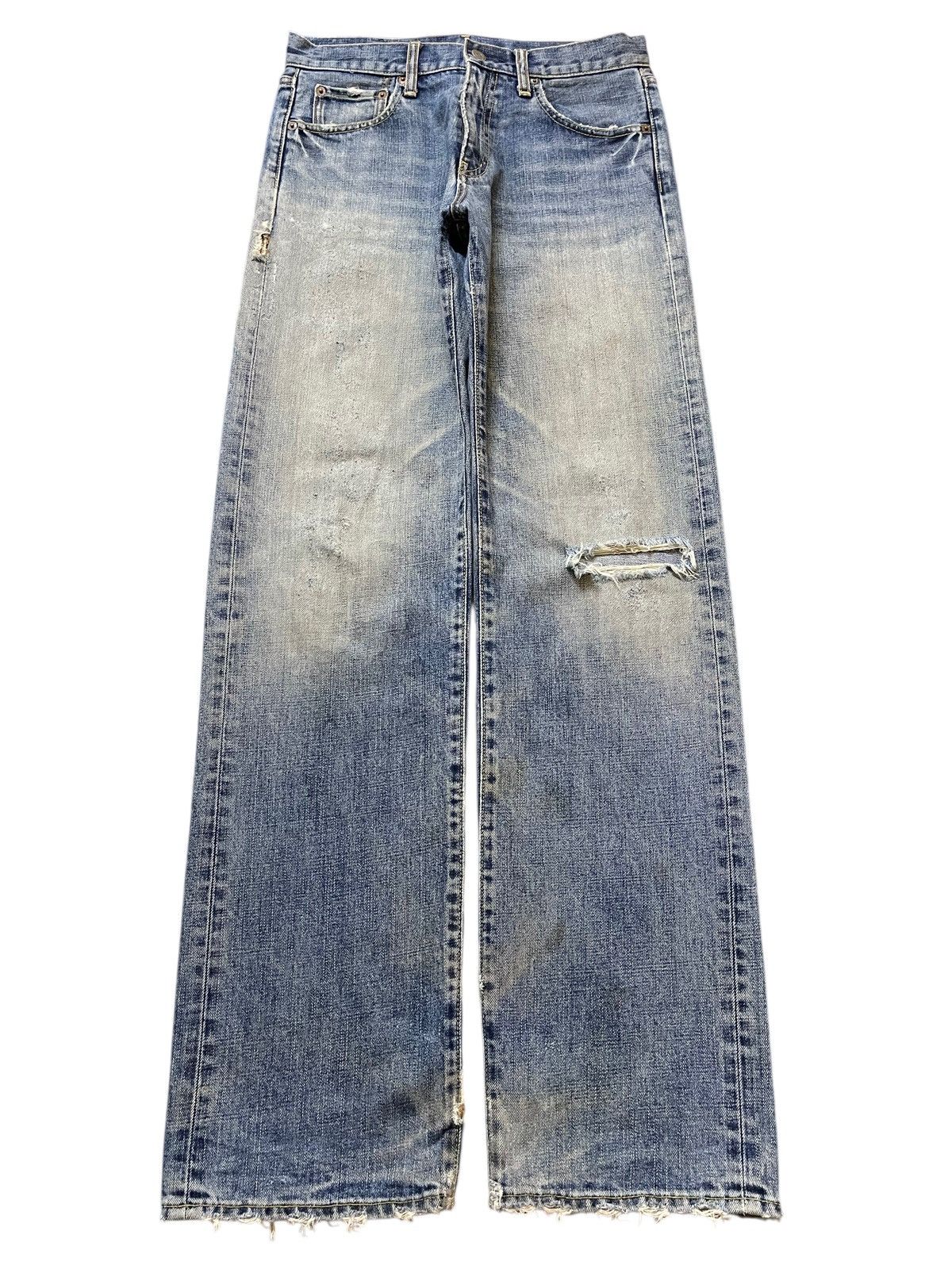 Uniqlo Vintage Japanese Uniqlo Stone Wash Distress Style Jeans Size US 30 / EU 46 - 1 Thumbnail