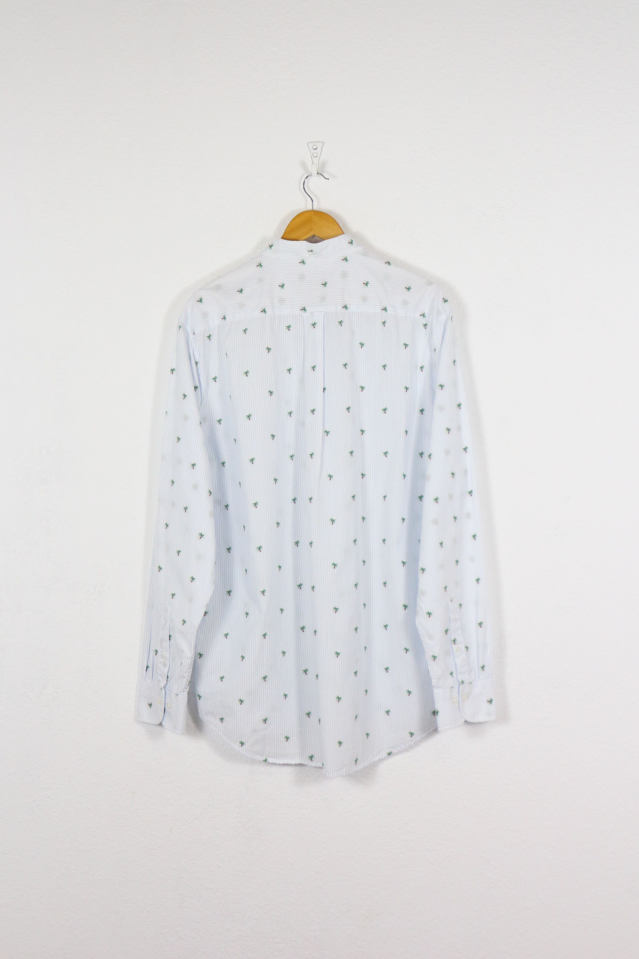 Gant × Vintage Gant Palm Tree Printed Striped Oxford Shirt Preppy NZ Size US XL / EU 56 / 4 - 5 Thumbnail