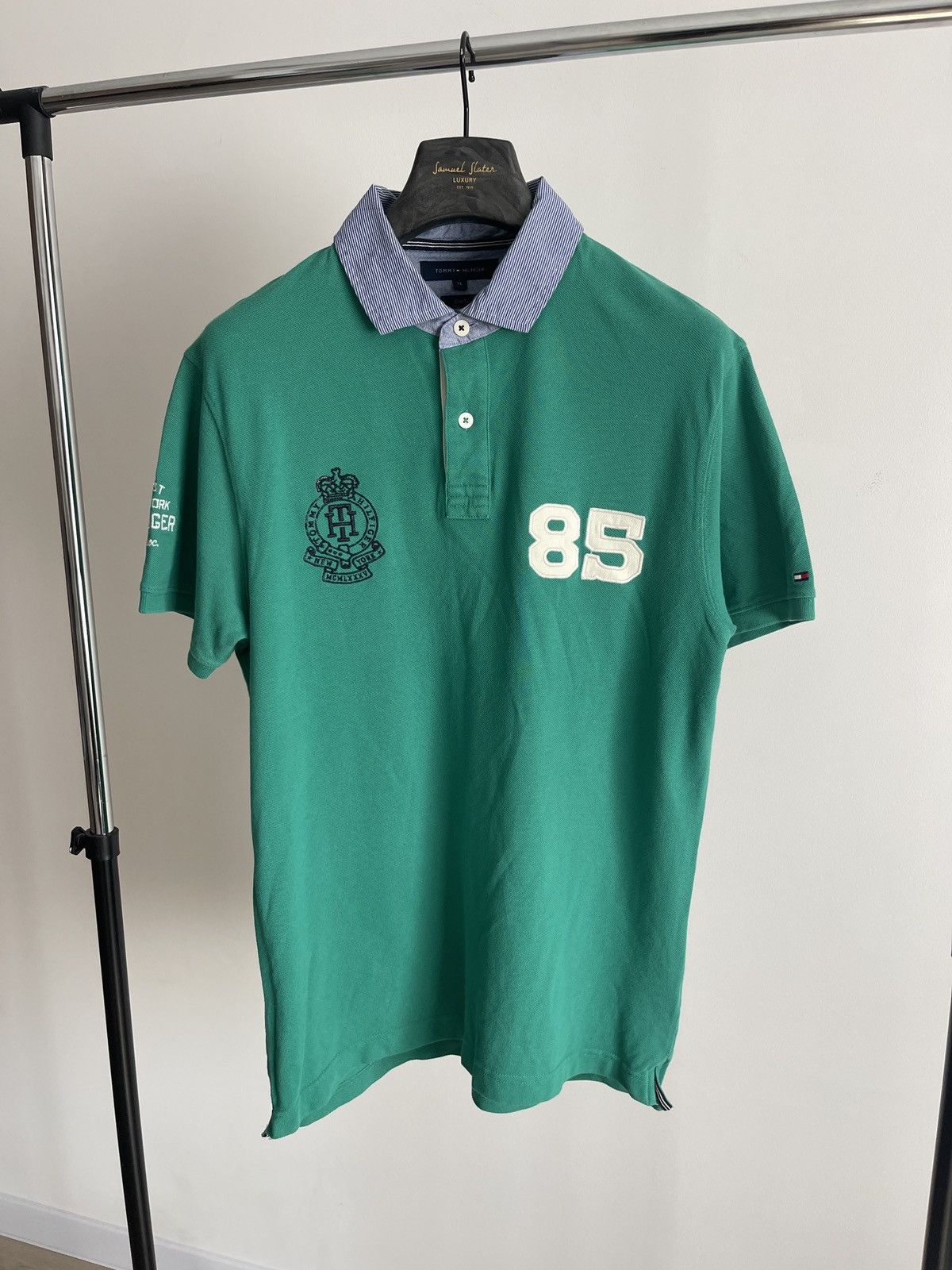 Tommy Hilfiger Tommy Hilfiger Heritage "85" Crest Polo Shirt - Slim Fit Size US XL / EU 56 / 4 - 1 Thumbnail