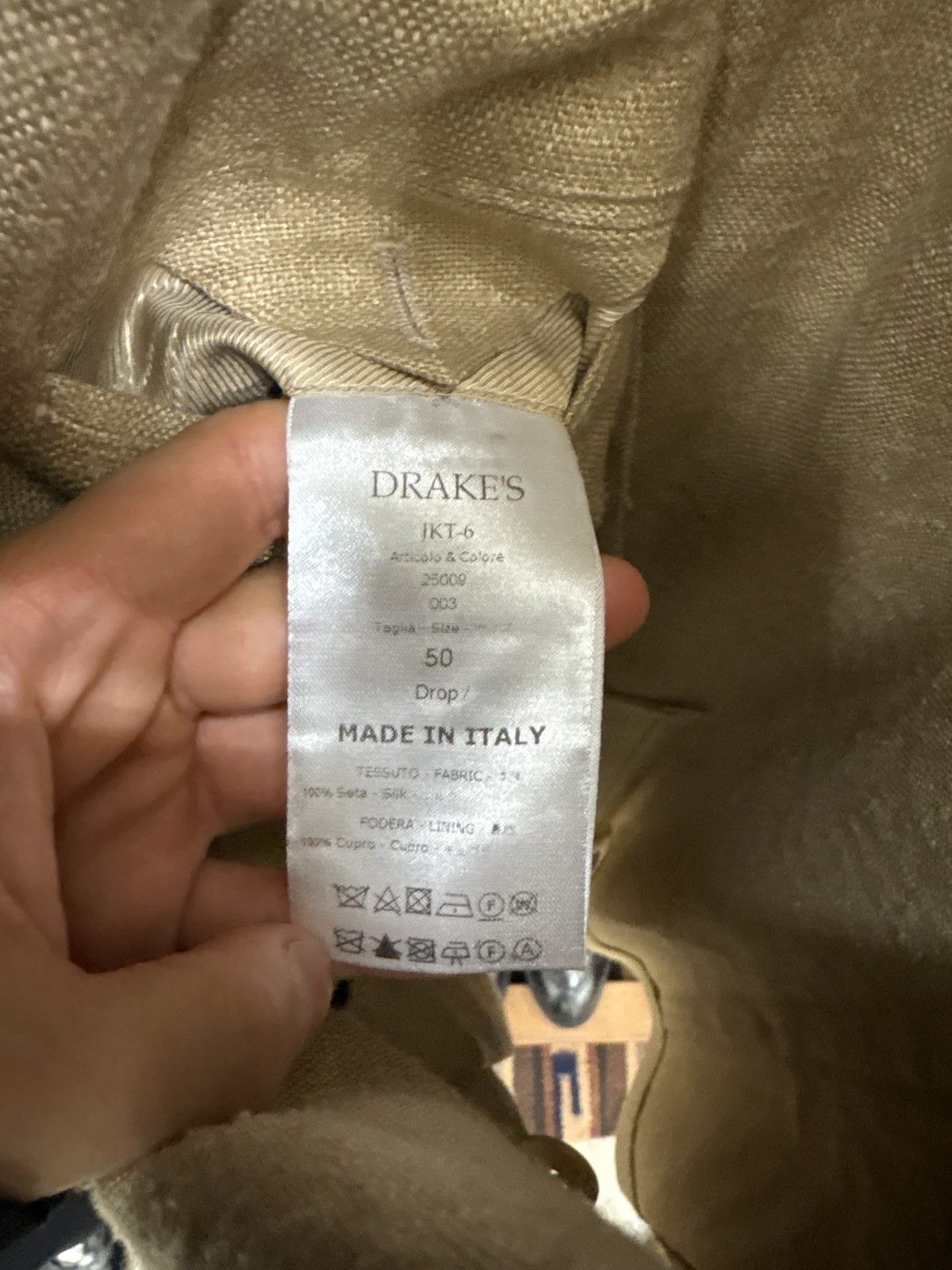 Drake's Drake's Double breasted Linen Jacket 50 Size 50R - 6 Thumbnail