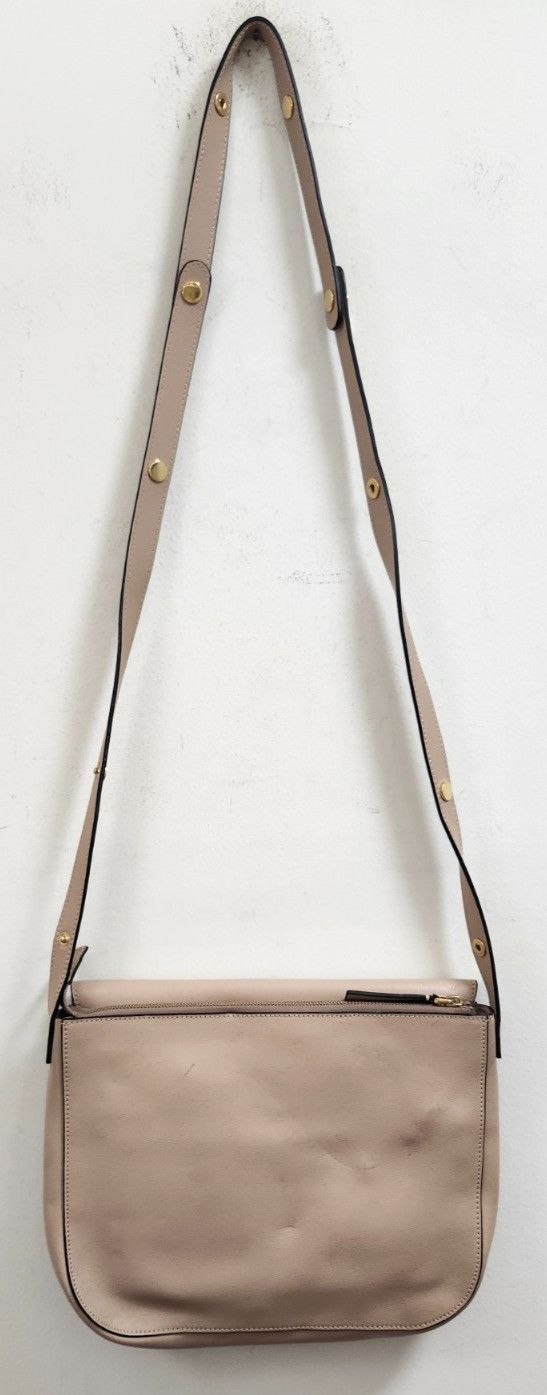 Marni Marni Beige Leather Pushlock Saddle Shoulder Crossbody Bag Size ONE SIZE - 7 Thumbnail