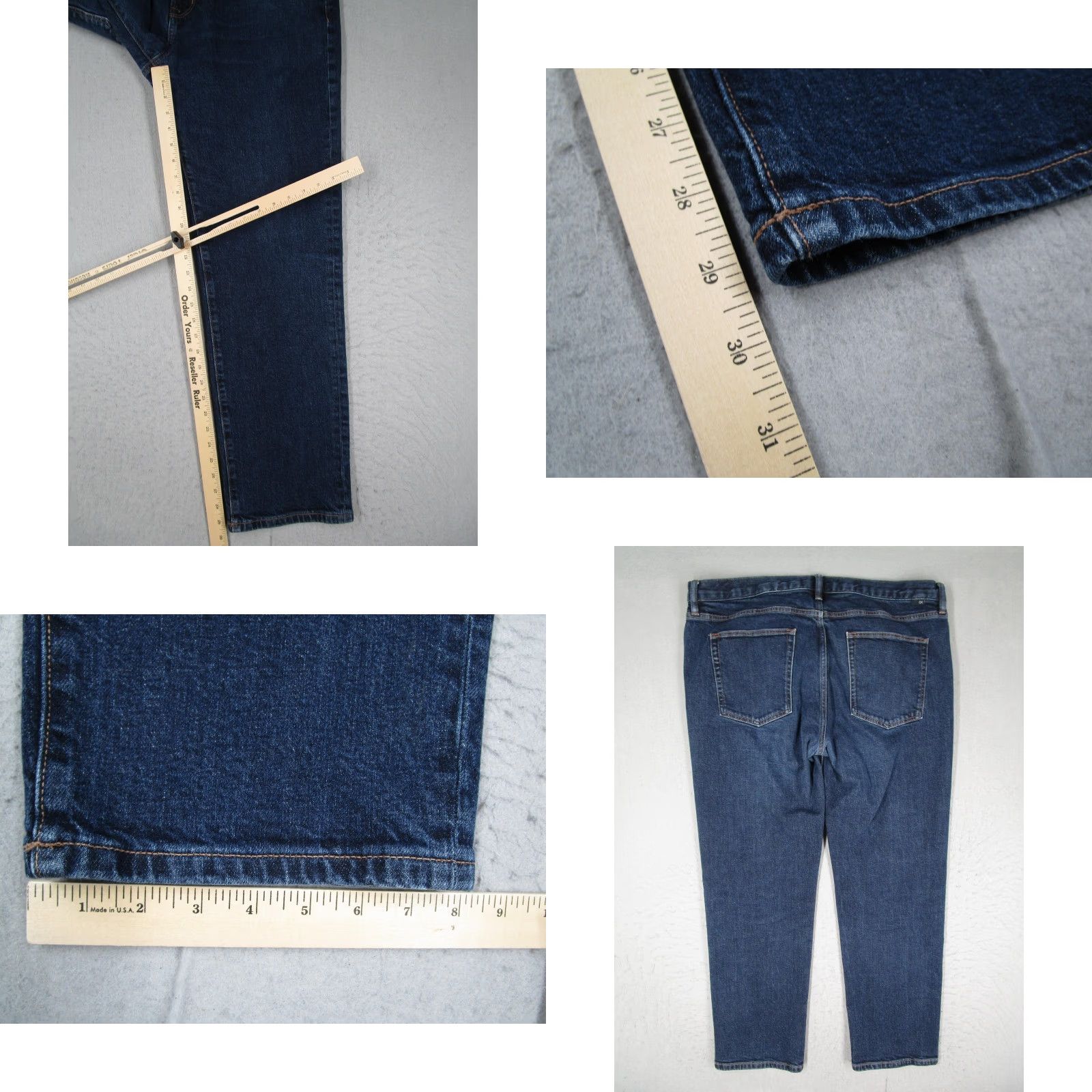 Outerknown Outerknown Jeans Mens 38x30 Dark Wash Local Straight Fit S.E.A. Organic Denim Size US 38 / EU 54 - 8 Thumbnail