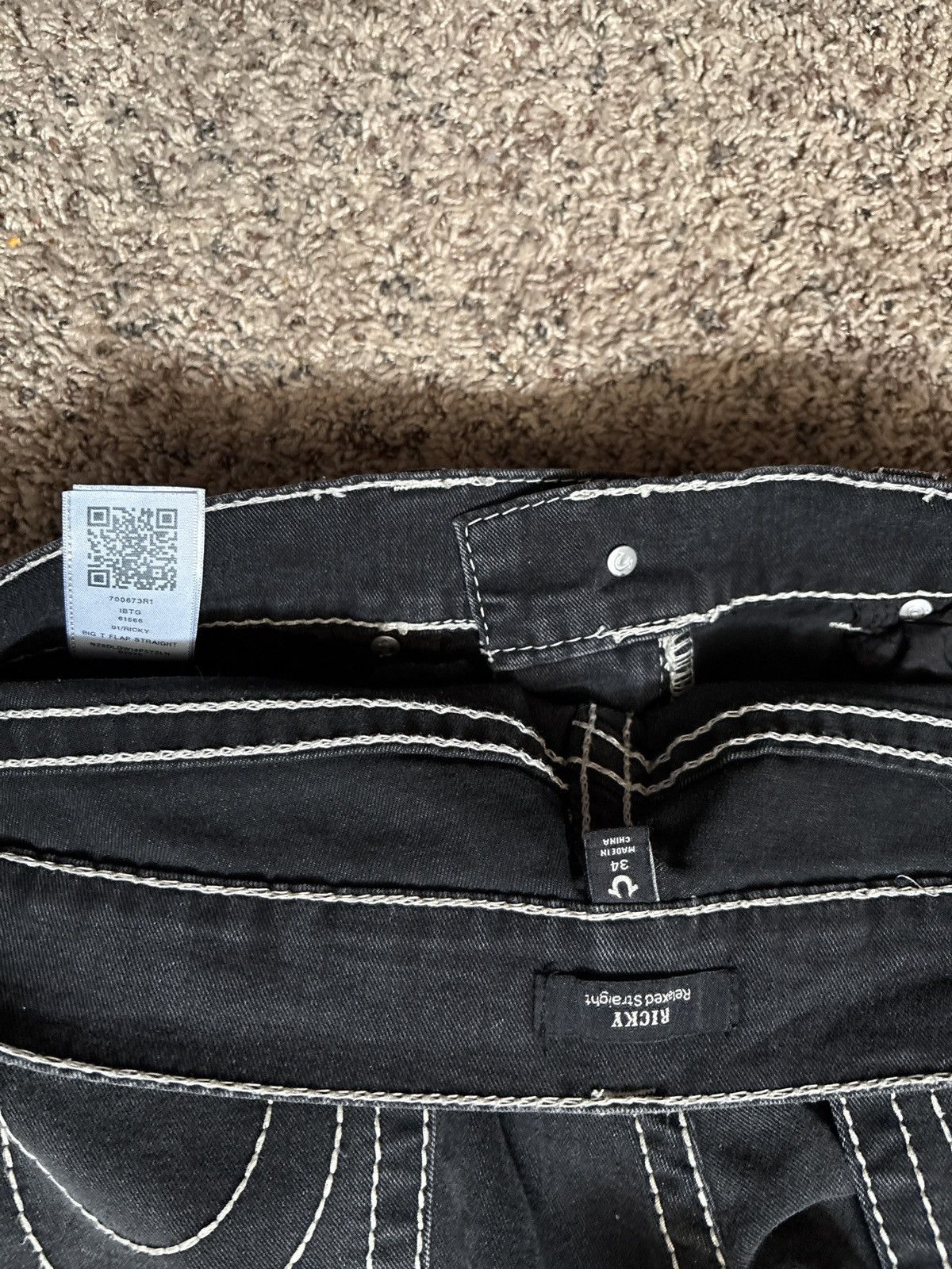 True Religion True Religion Ricky Straight Jeans 34” Size US 34 / EU 50 - 4 Thumbnail