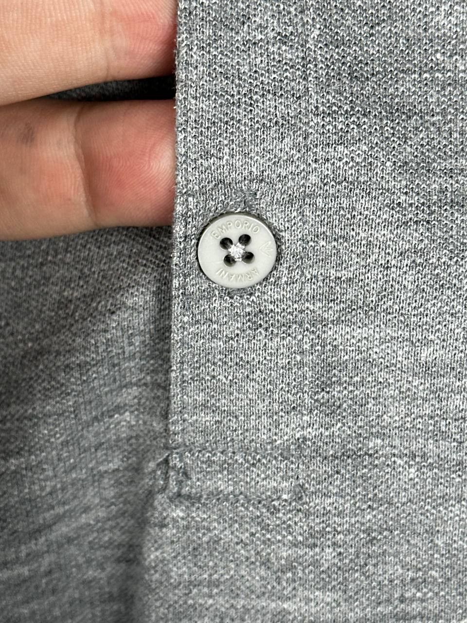 Emporio Armani Emporio Armani Vintage Grey Luxury Long Sleeve Polo Size US L / EU 52-54 / 3 - 6 Thumbnail
