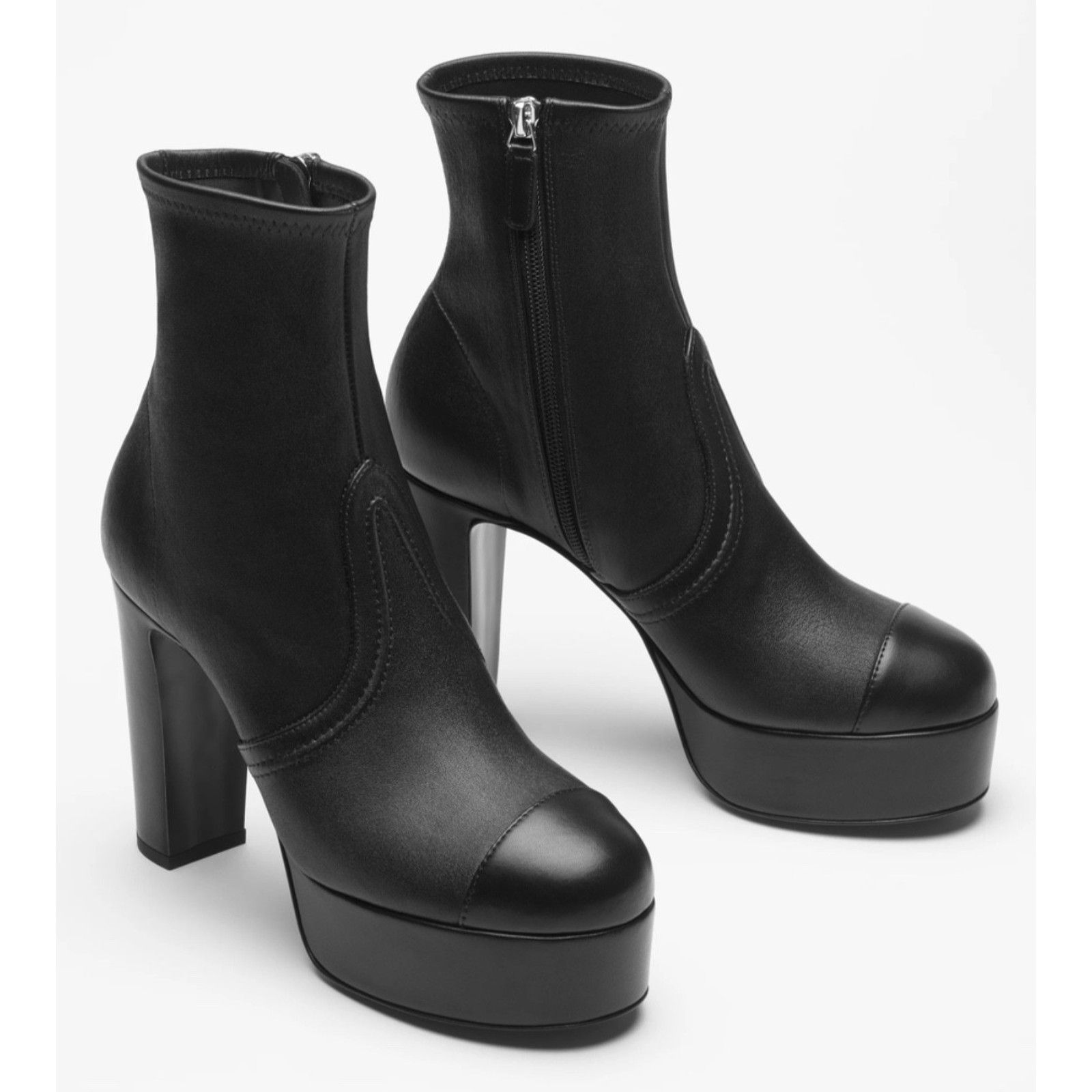 Chanel Chanel 24K Lambskin CC Ankle Platform Block Heel Bootie 39.5 Size US 8.5 / IT 38.5 - 4 Thumbnail