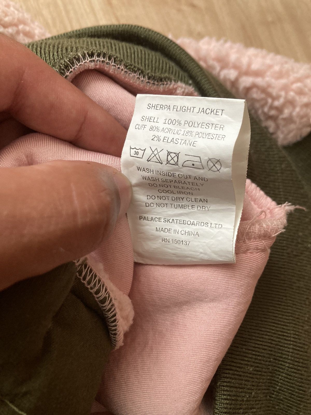 Palace Palace Pink Sherpa Flight Jacket ? | Grailed