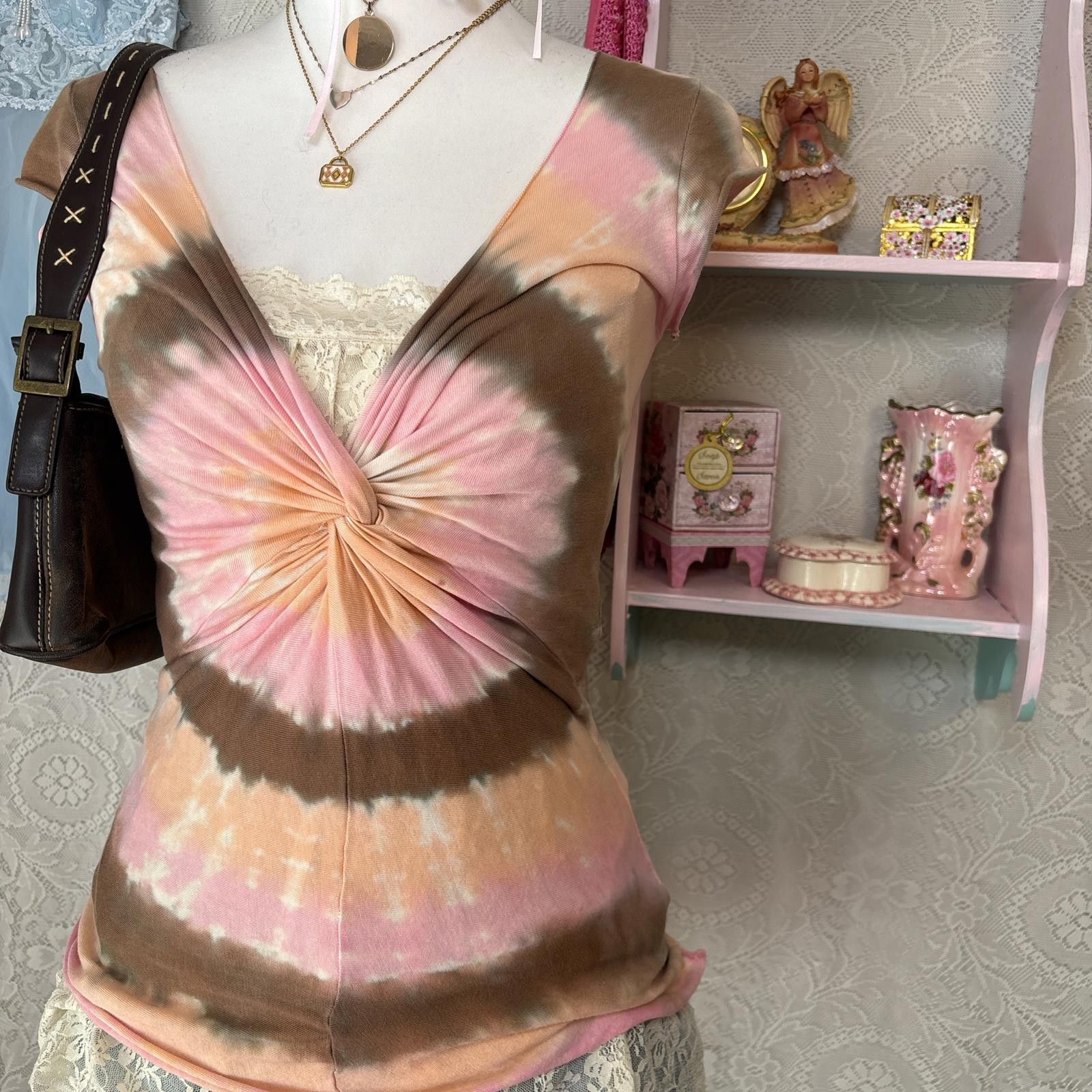 Other y2k tie die pink stretchy tank top Size M / US 6-8 / IT 42-44 - 3 Thumbnail