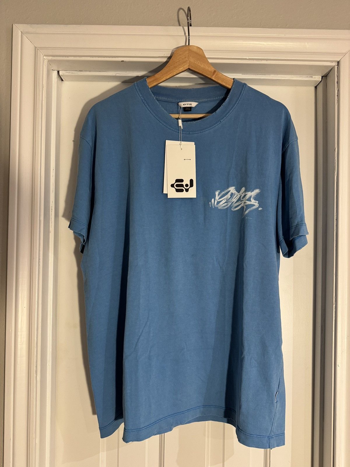 Eytys Eytys X SSENSE Distressed Blue Tee Size US L / EU 52-54 / 3 - 1 Thumbnail