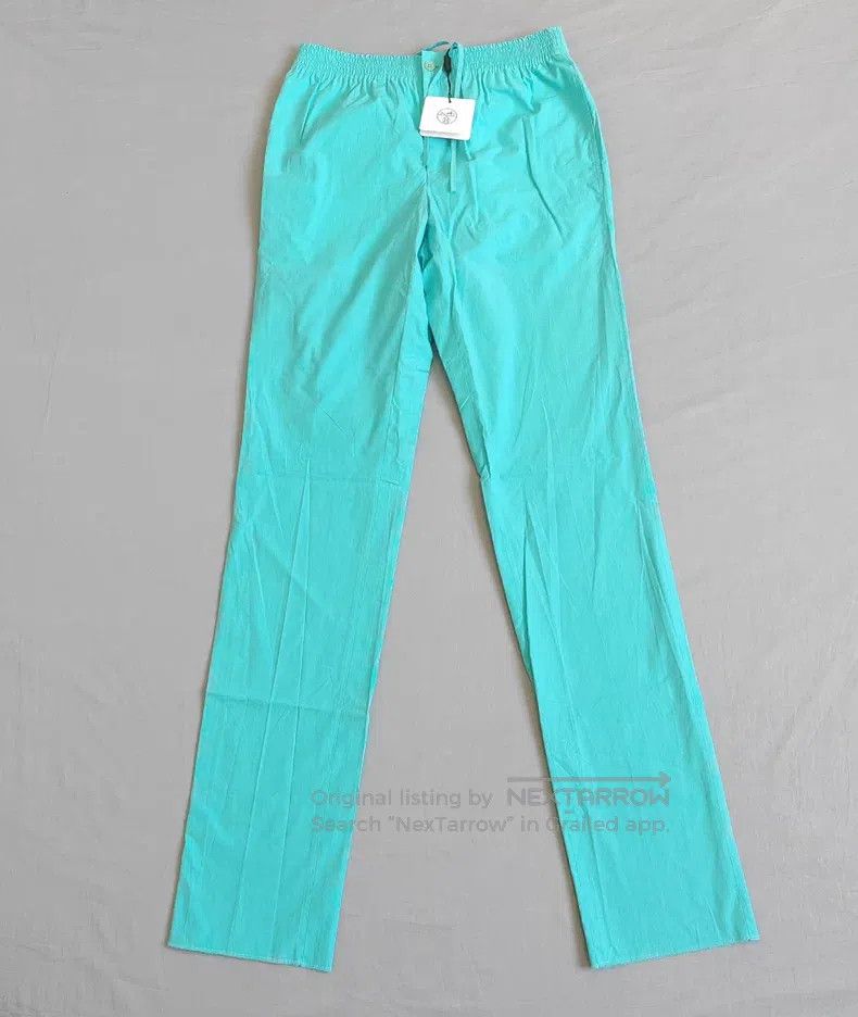 Hermes Hermes Men's Casual Sport Pants, 100% Cotton, Turquoise Co Size US 40 / EU 56 - 1 Thumbnail