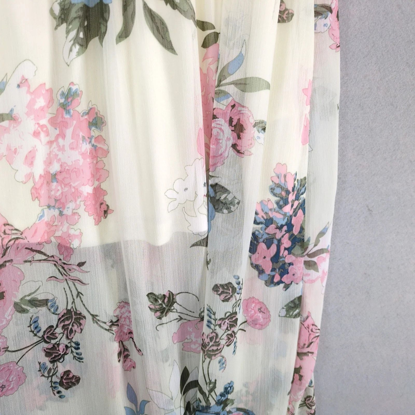 Other Papaya Floral Halter Maxi Dress Sz M Blouson Sheer Lined Size M / US 6-8 / IT 42-44 - 10 Thumbnail