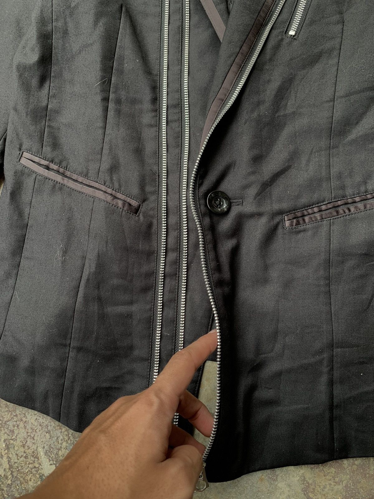 Civarize Zipper Slim Fit Blazer