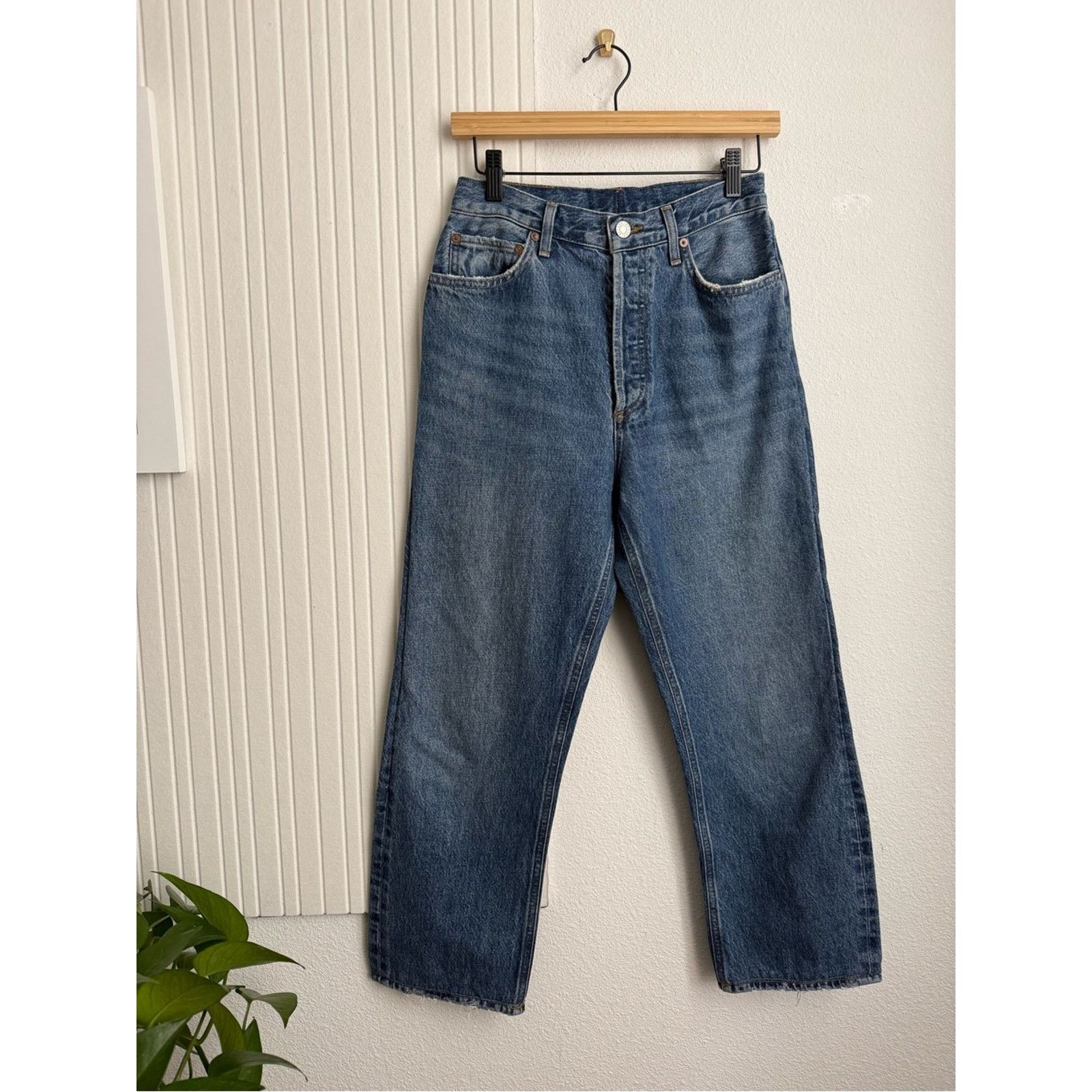 Agolde Agolde 90s Pinch In Range High-Rise Straight Leg Jeans Size 27" / US 4 / IT 40 - 1 Thumbnail