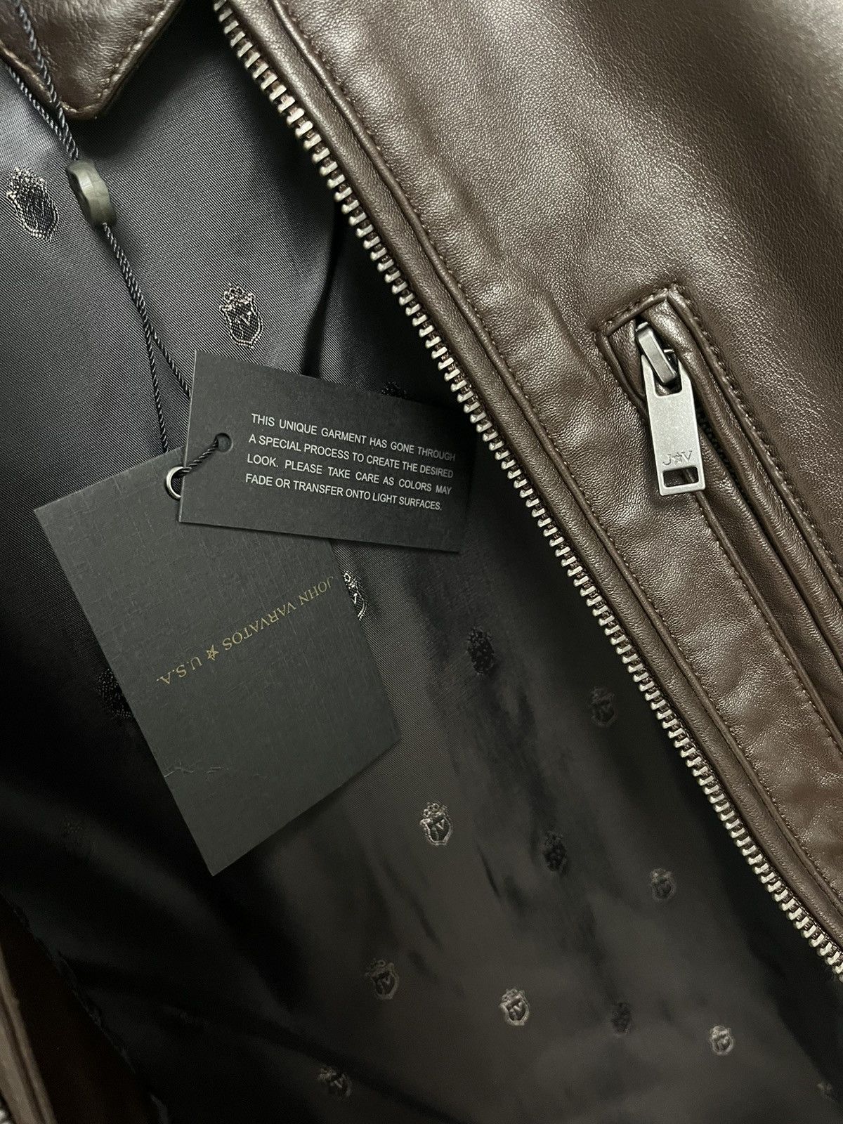 John Varvatos Leather Racer Jacket. Medium Size US S / EU 44-46 / 1 - 7 Thumbnail