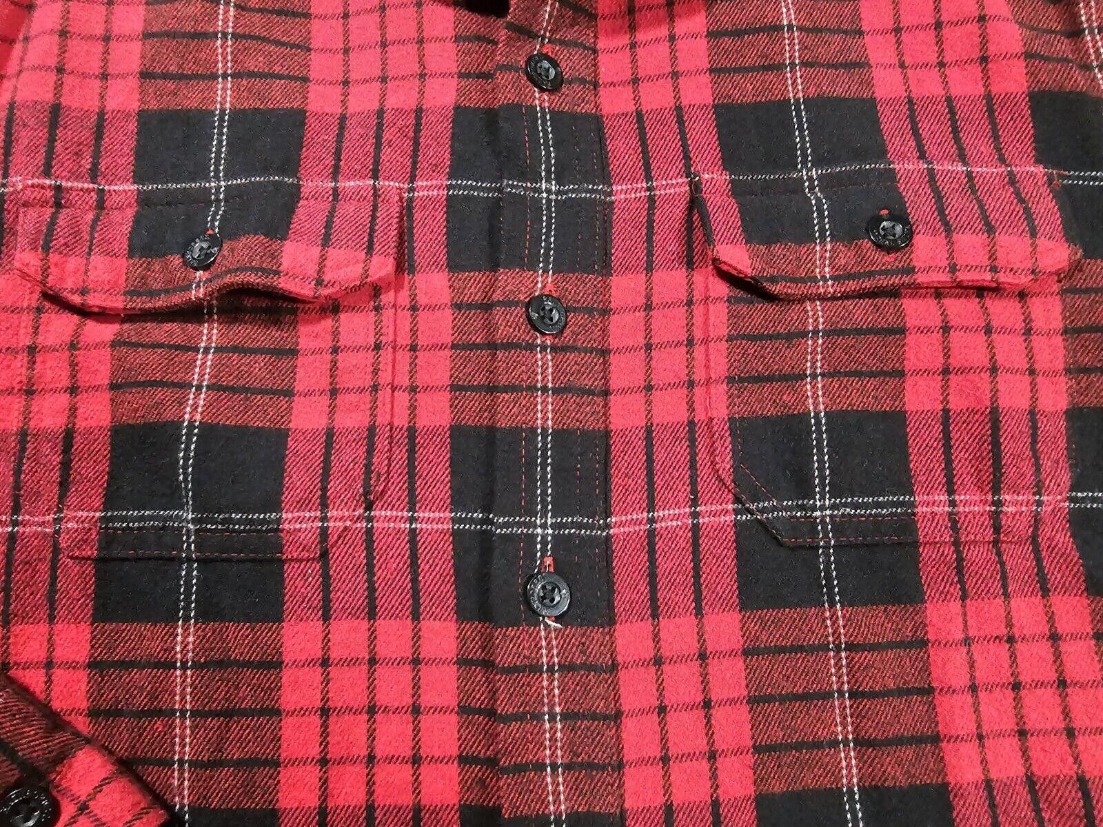 Rainforest Rainforest Men's Heavyweight Flannel Shirt Black/Red Plaid M Size US M / EU 48-50 / 2 - 4 Thumbnail
