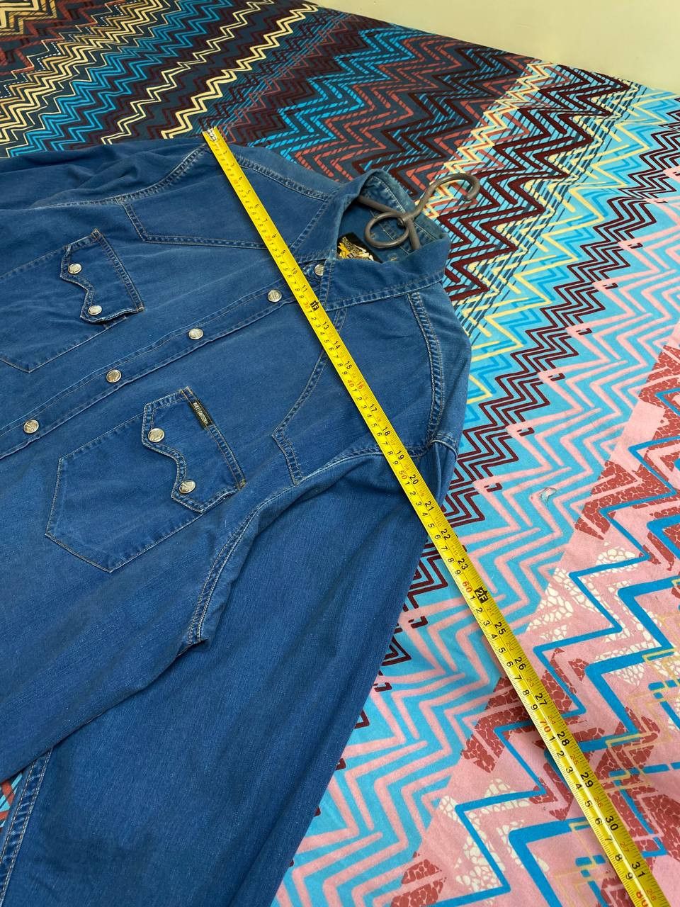 Harley Davidson × Vintage Vintage 90s Harley Davidson Denim Button Up Shirt Size US XL / EU 56 / 4 - 16 Thumbnail