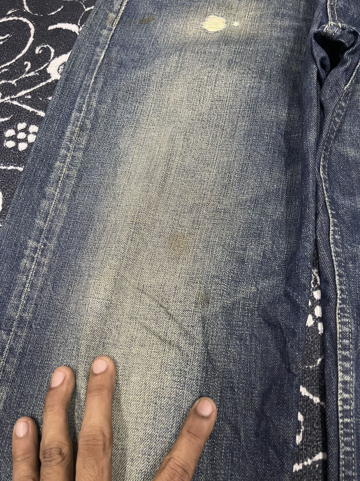 Japanese Brand 2000s PJC RALPH LAUREN DISTRESSED JEANS Size US 30 / EU 46 - 7 Thumbnail