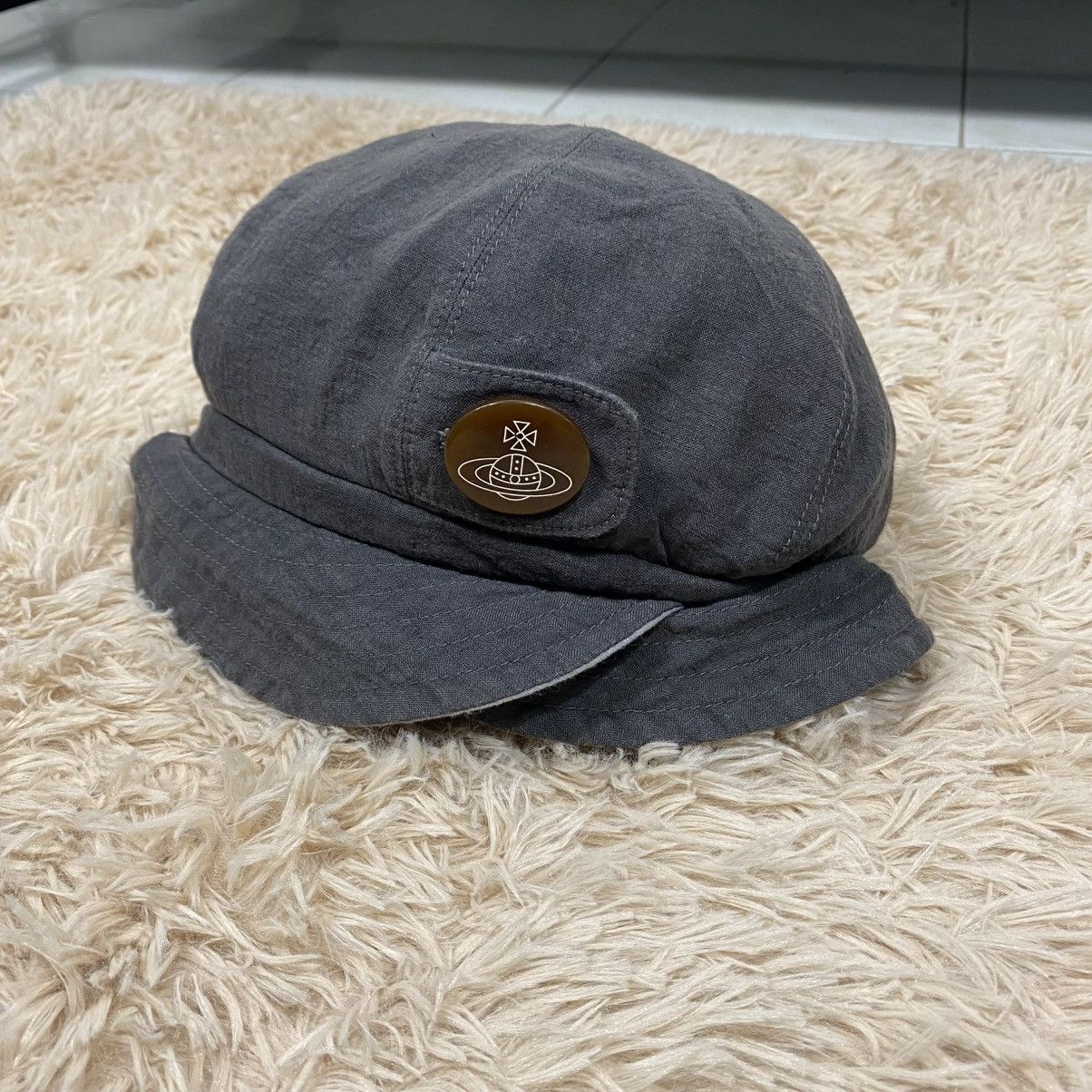 Vivienne Westwood 🔥 VINTAGE VIVIENNE WESTWOOD ORB BUTTON CADET CAP Size ONE SIZE - 2 Thumbnail