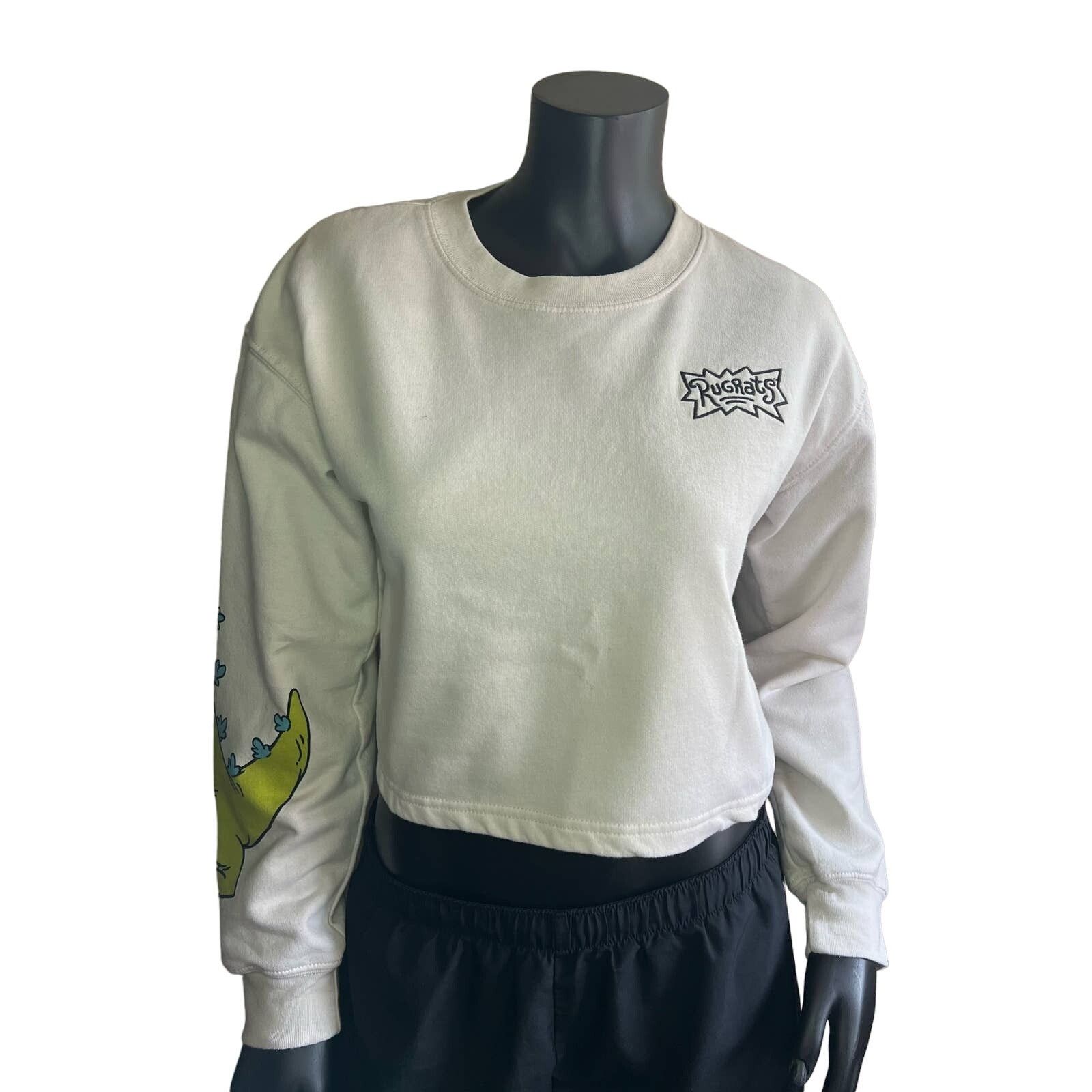 Nickelodeon NICKELODEON-Women's Small Rugrats Cream Crop Top Sweatshirt Size S / US 4 / IT 40 - 1 Thumbnail