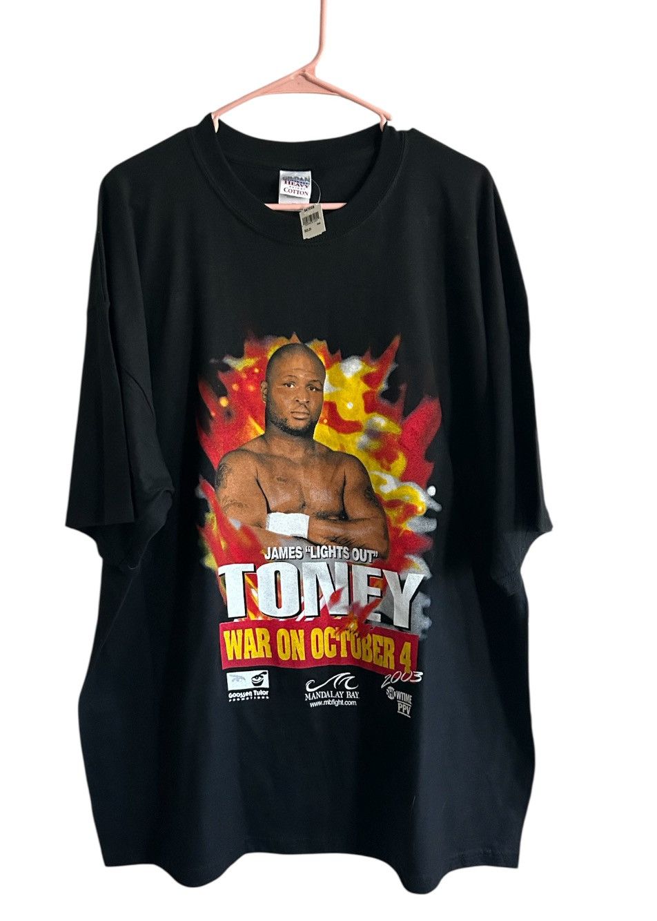 Vintage Vintage James Lights Out Toney 2003 Boxing Tee NWT Size XXL Size US XXL / EU 58 / 5 - 1 Thumbnail
